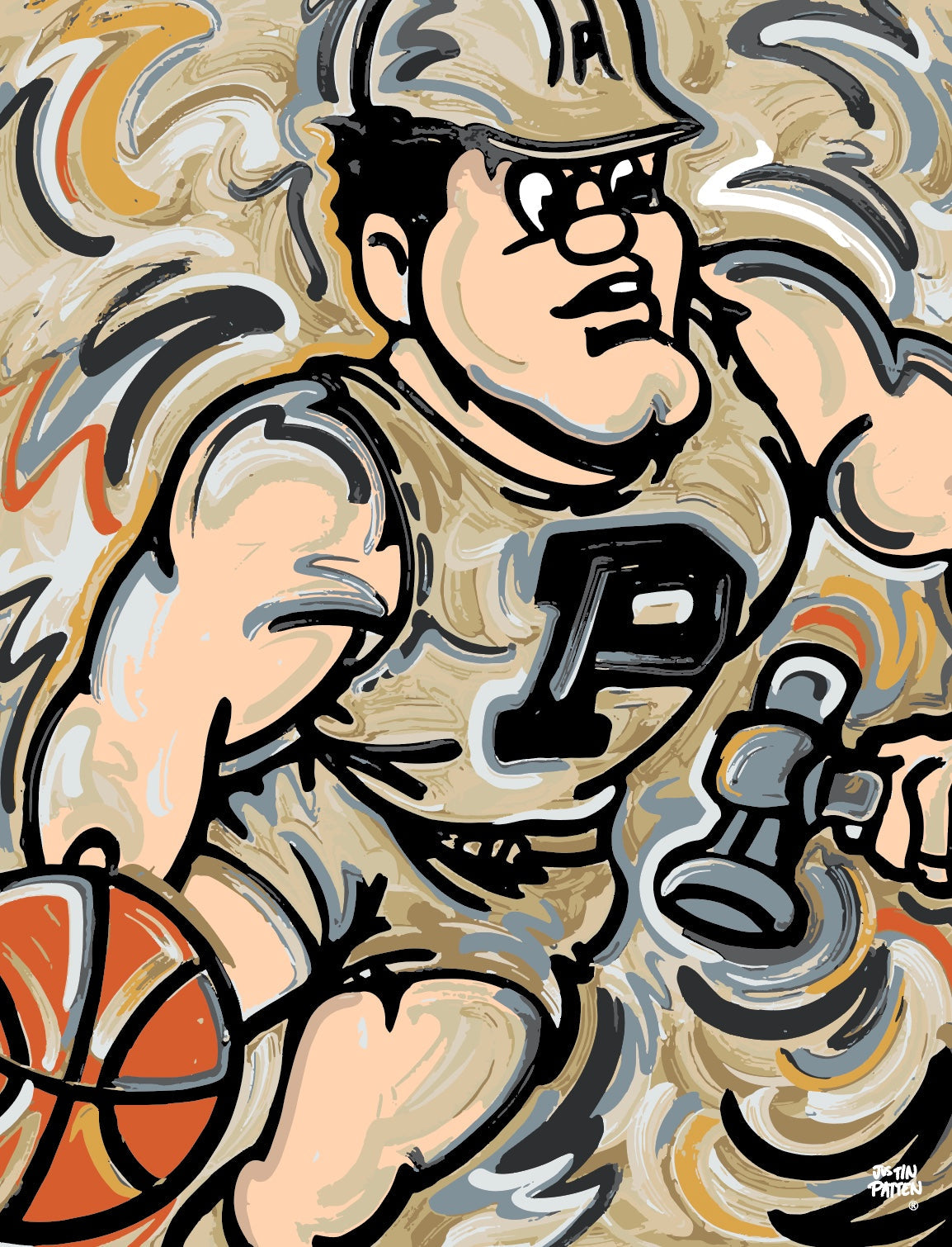 Purdue University Basketball Pete Note Card Set of 6 by Justin Patten