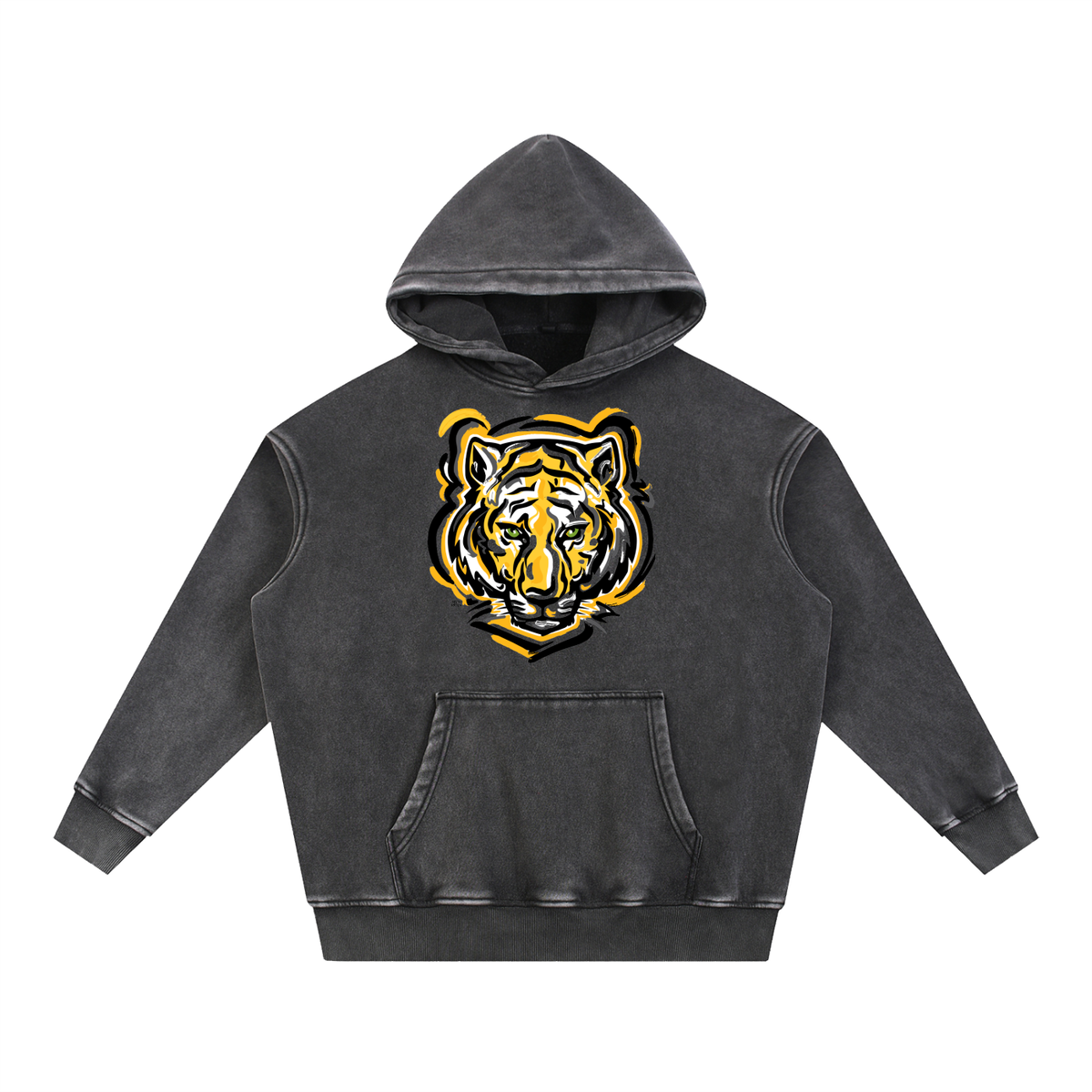 DePauw University Tiger Oversized Heavy Hoodie by Justin Patten