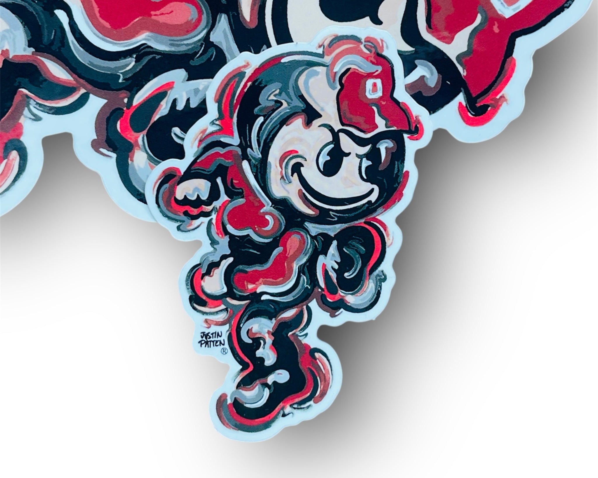 The Ohio State University Vintage Brutus Vinyl Mini Sticker by Justin Patten