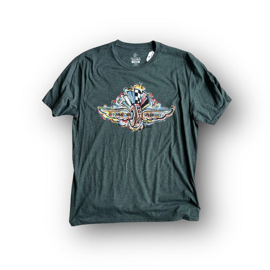 Indianapolis Motor Speedway Tee by Justin Patten (Heather Forest)