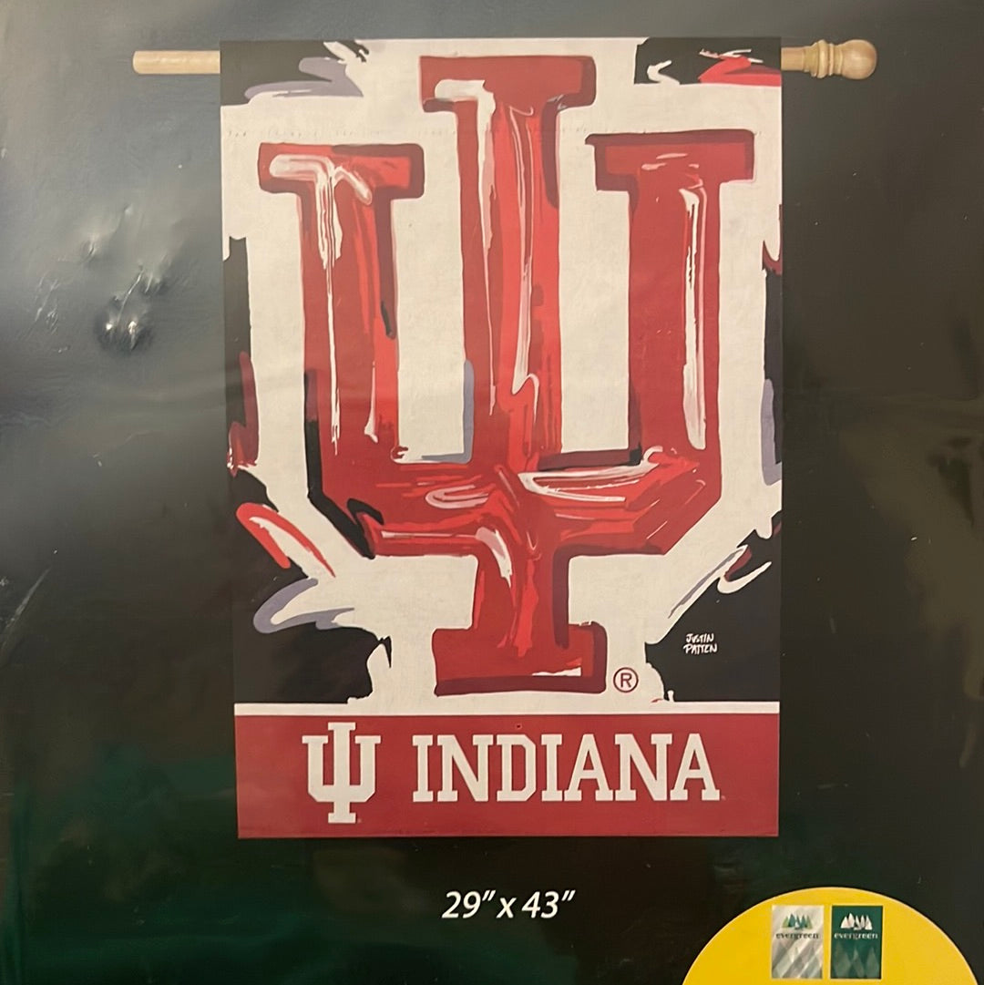 Indiana University IU House Flag by Justin Patten  V2