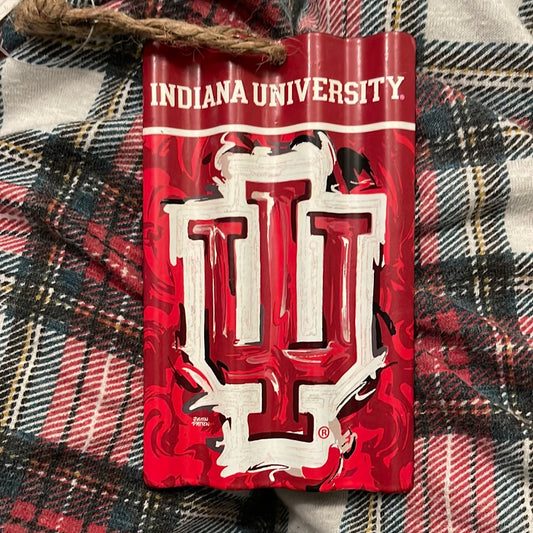 Indiana University IU Metal Ornament by Justin Patten