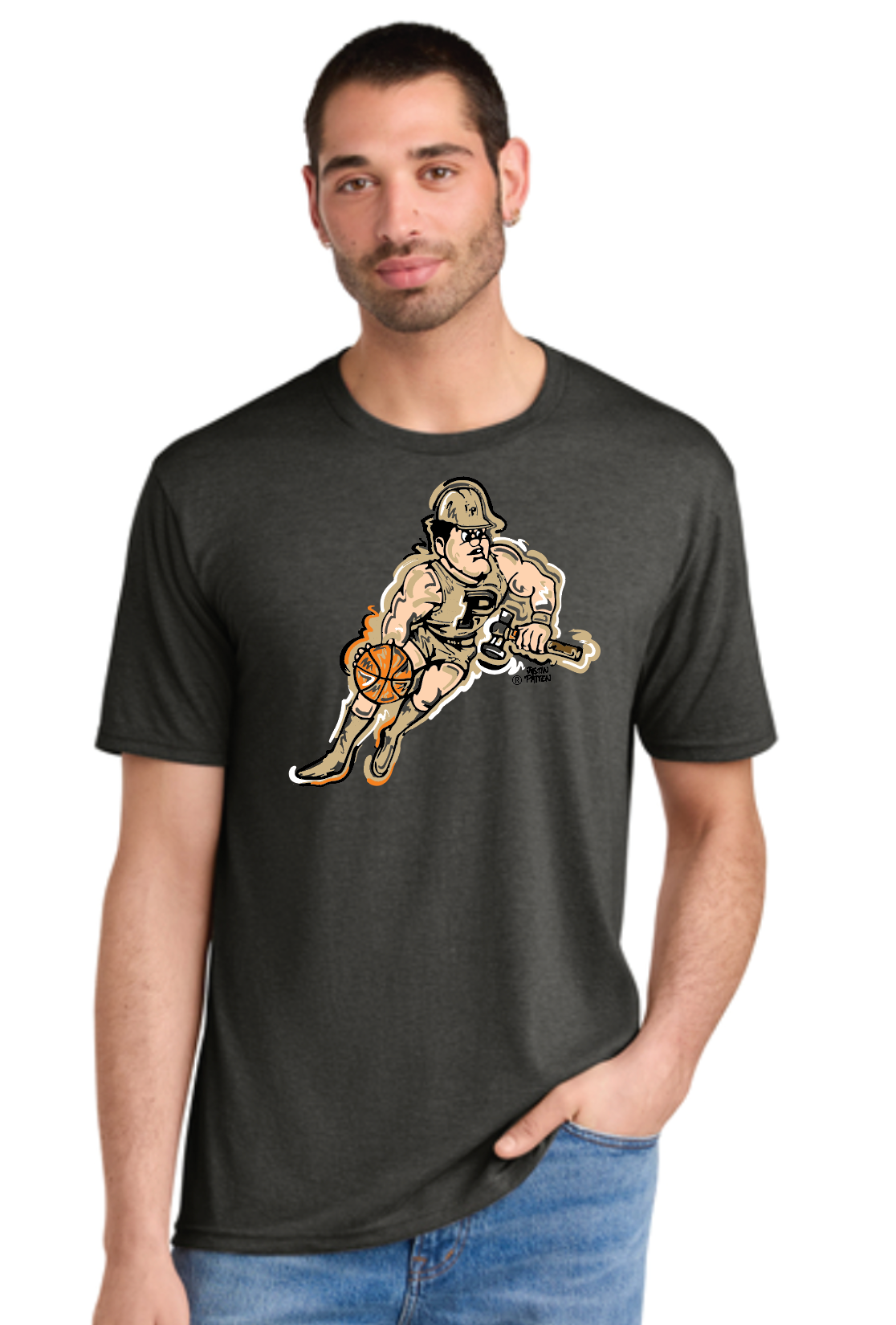 Purdue University Basketball Pete Unisex Short Sleeve Tee by Justin Patten (2 Colors)(Pre-Order)