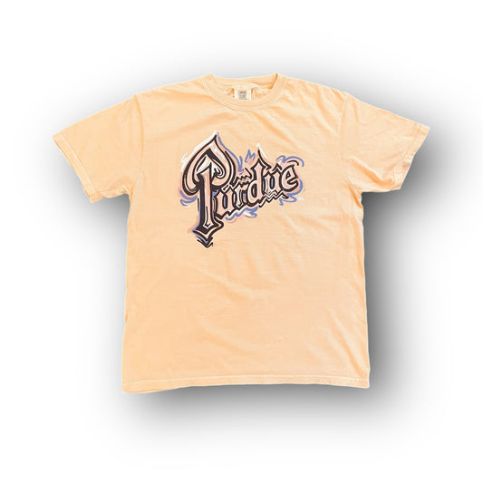 Purdue Drum Unisex Short Sleeve Tee by Justin Patten (Vintage Gold)