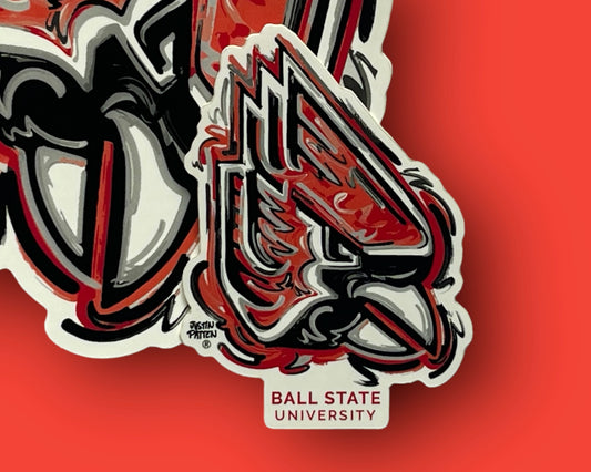 Ball State University Mini Vinyl Sticker by Justin Patten