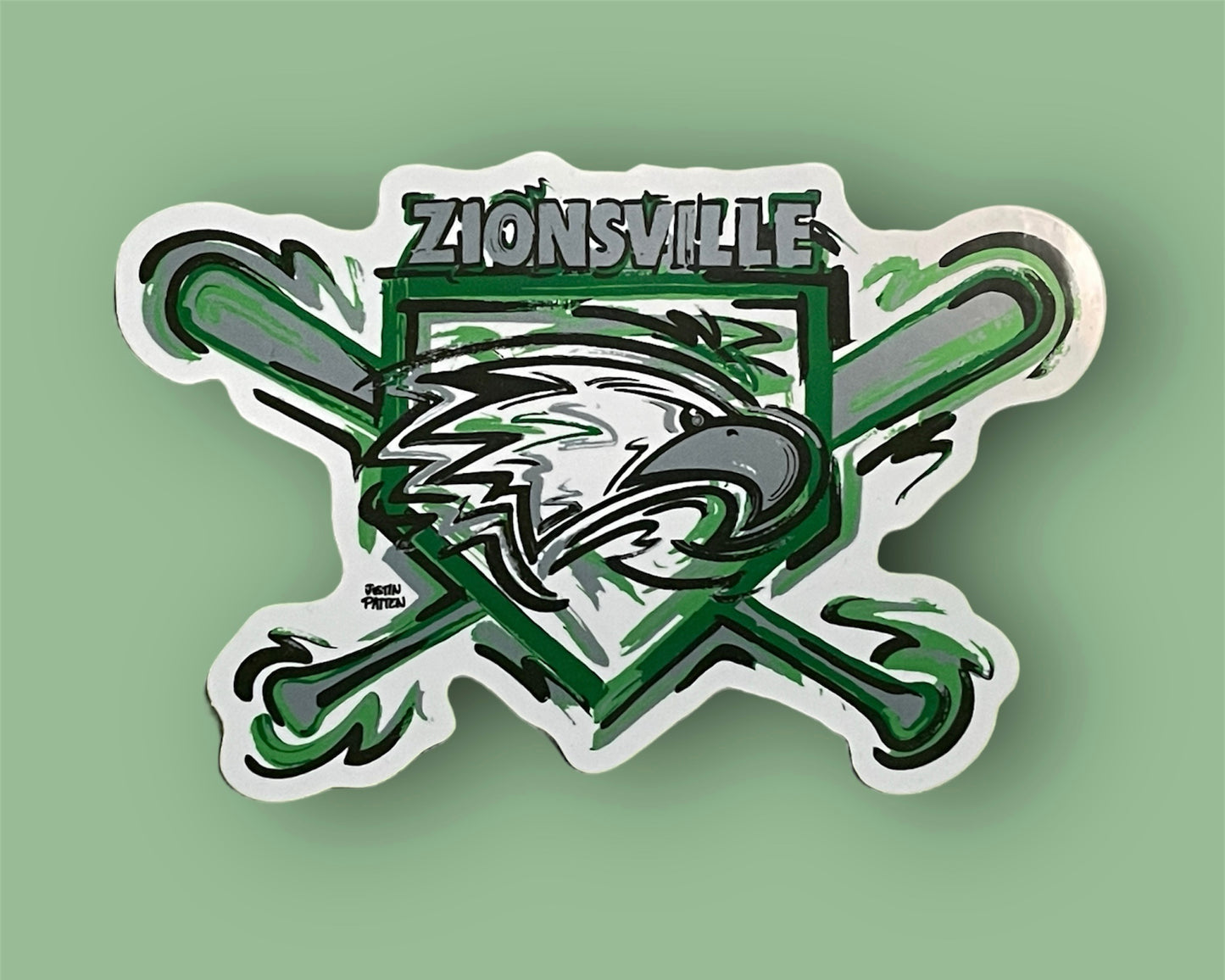 Zionsville Indiana Baseball Sticker by Justin Patten
