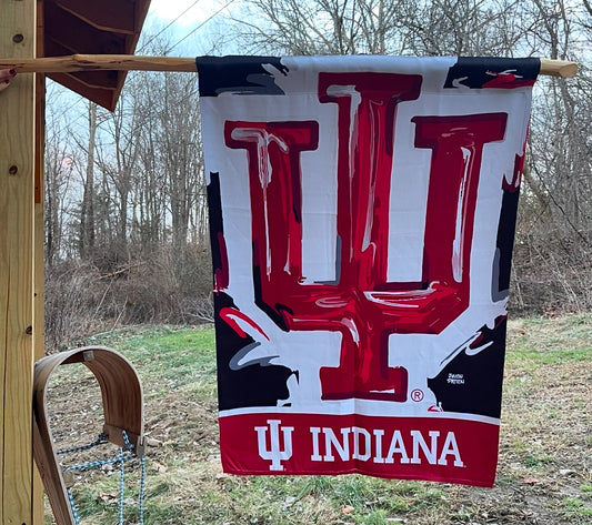 Indiana University IU House Flag by Justin Patten  V2