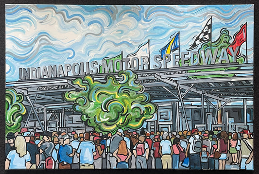 Indianapolis Motor Speecway Painting (36" x 24") by Justin Patten (Original Painting)