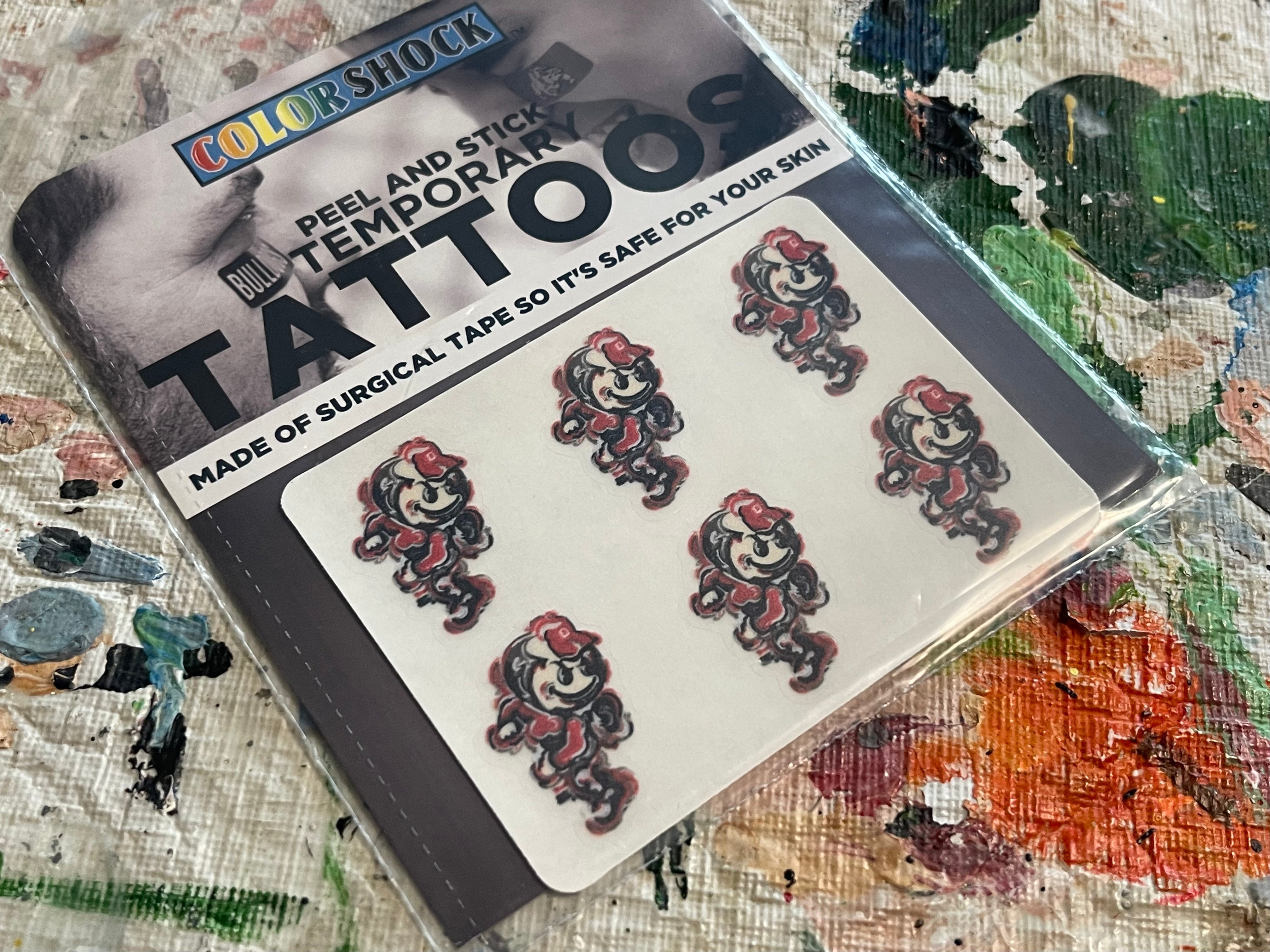 The Ohio State University Brutus Body Cal Sticker by Justin Patten (Face Sticker/ Tattoo)
