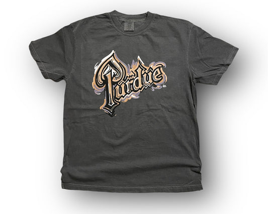 Purdue Drum Unisex Short Sleeve Tee by Justin Patten (Pepper)