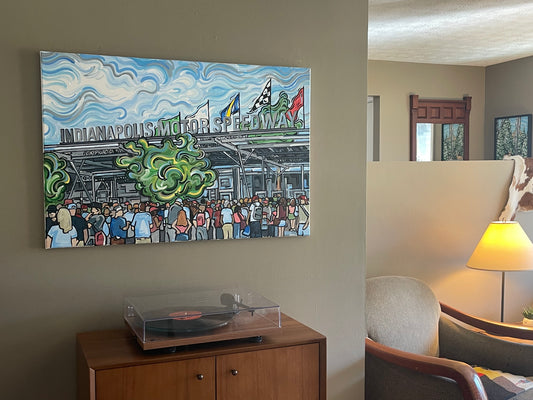 Indianapolis Motor Speecway Painting (36" x 24") by Justin Patten (Original Painting)