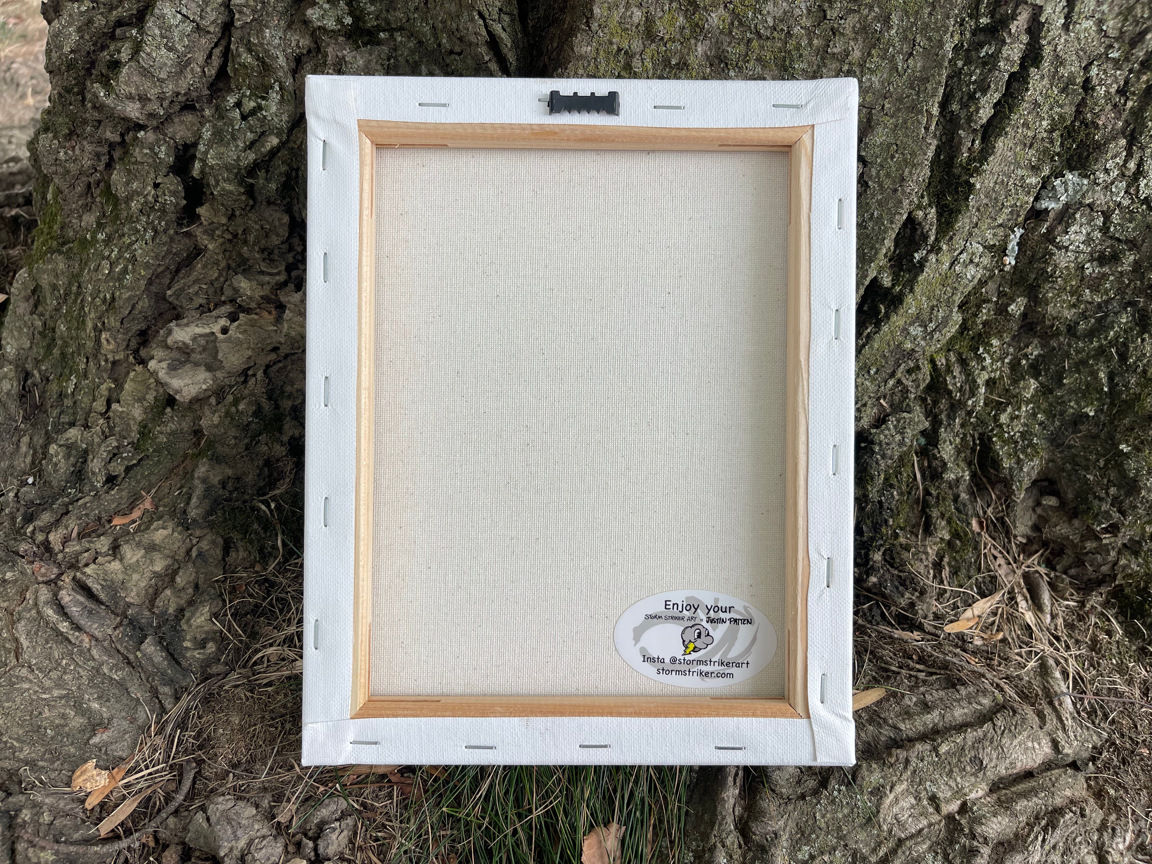 Hippo 8"x10" Wrapped Canvas Print by Justin Patten