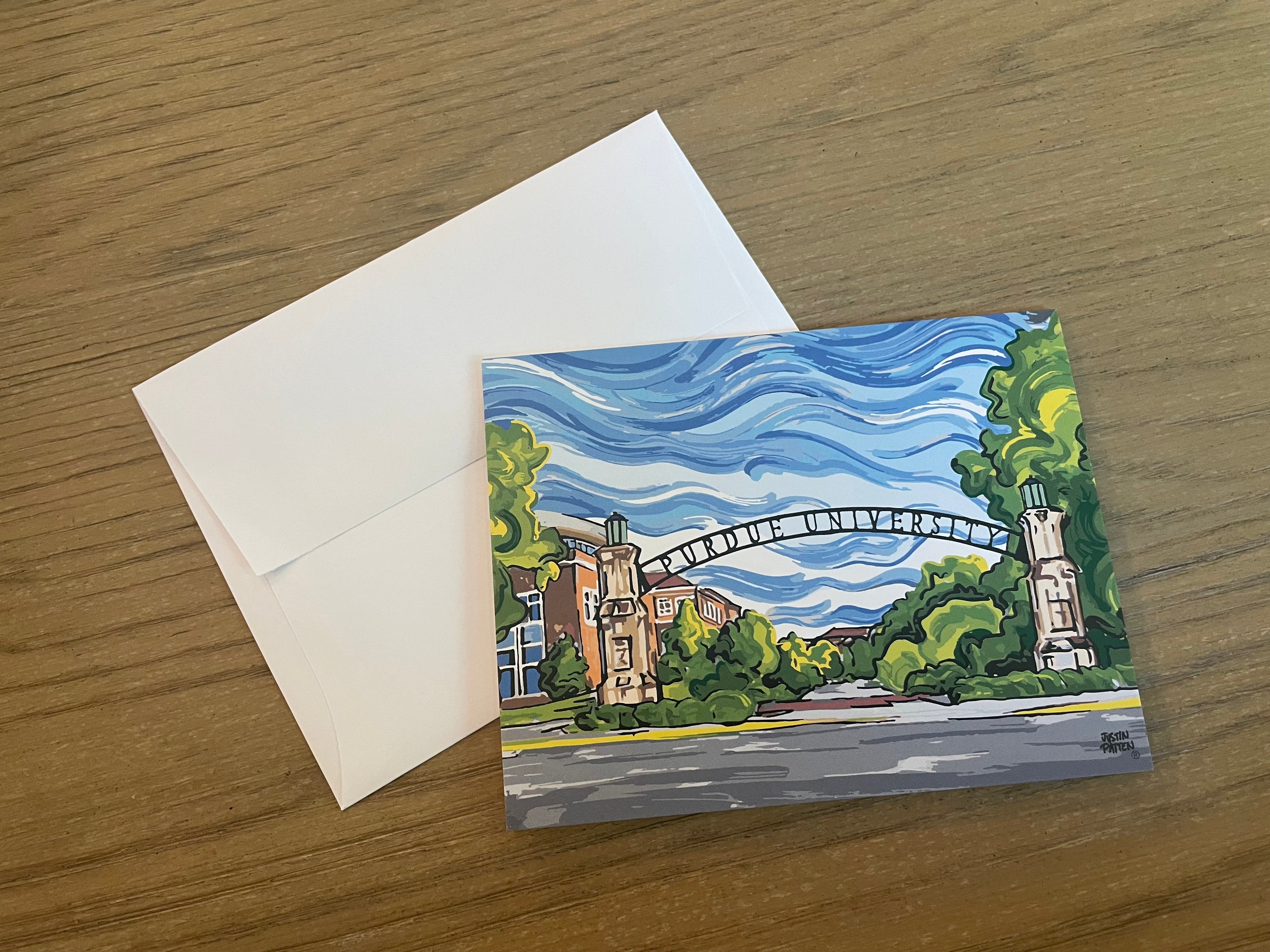 Purdue University Gateway to The Future Note Card Set of 6 by Justin Patten