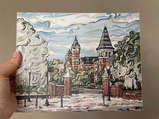Auburn University 10"x 8" Toomer's Corner Wrapped Canvas Print by Justin Patten