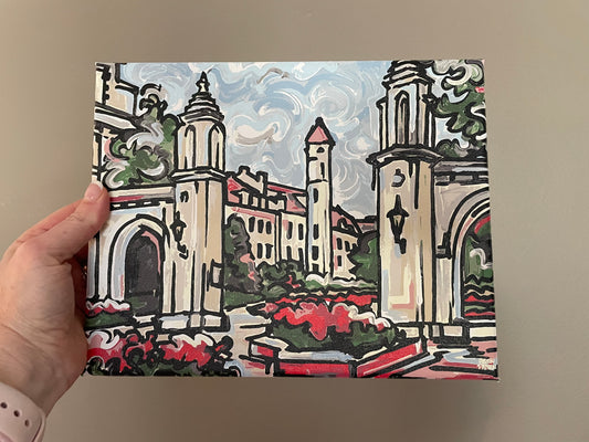 Indiana University 10" x 8" Sample Gates Wrapped Canvas Print by Justin Patten