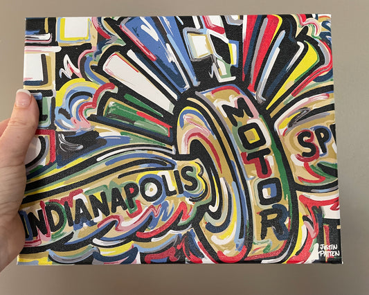 Indianapolis Motor Speedway 10"x8" Angle Wrapped Canvas Print by Justin Patten