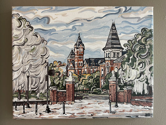 Auburn University 10"x 8" Toomer's Corner Wrapped Canvas Print by Justin Patten