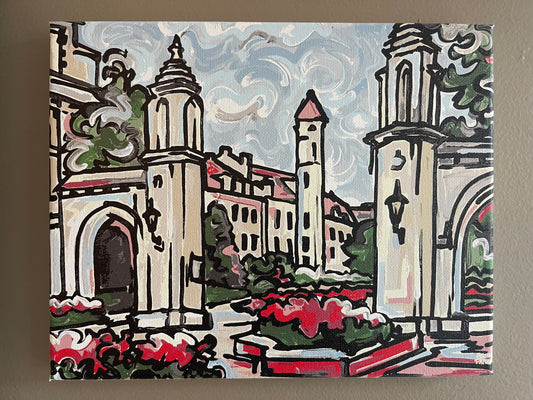 Indiana University 10" x 8" Sample Gates Wrapped Canvas Print by Justin Patten