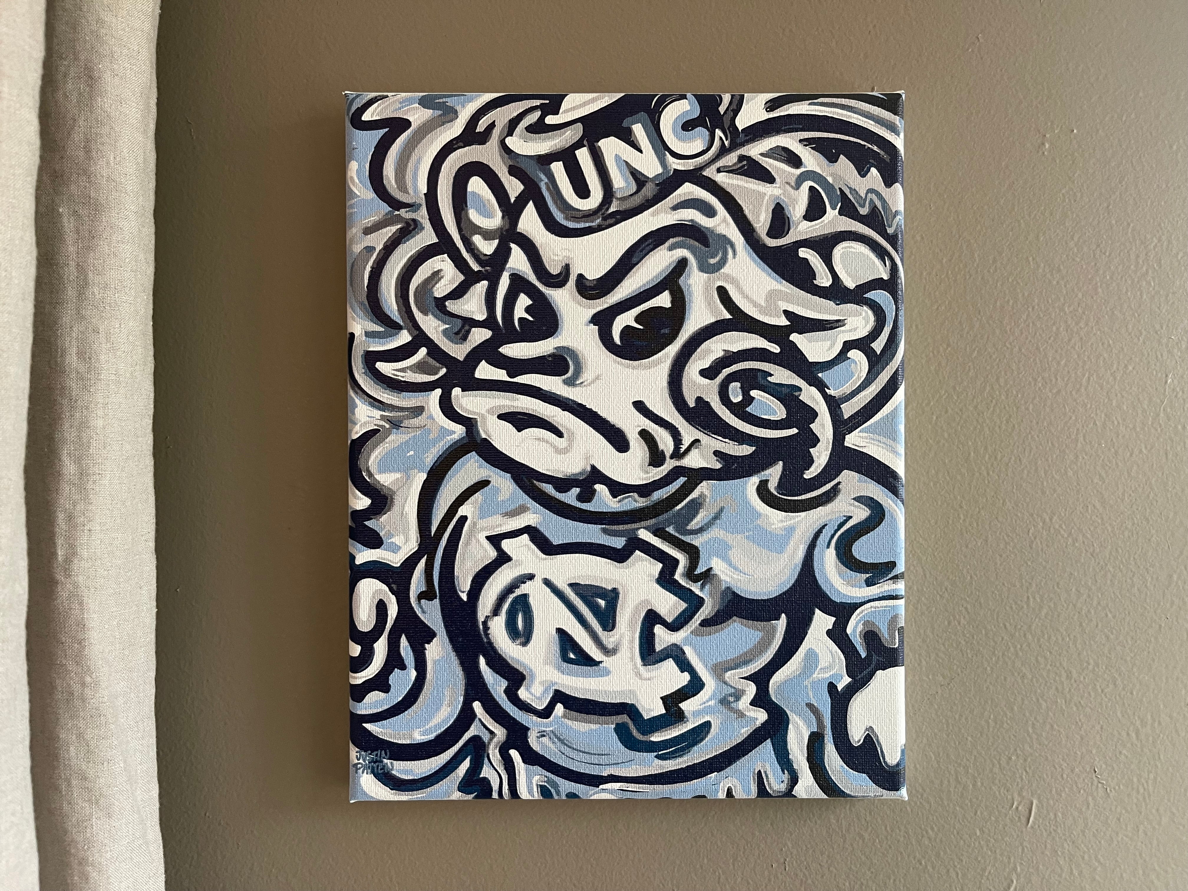 University of North Carolina 16" x 20" Mascot Wrapped Canvas Print by Justin Patten