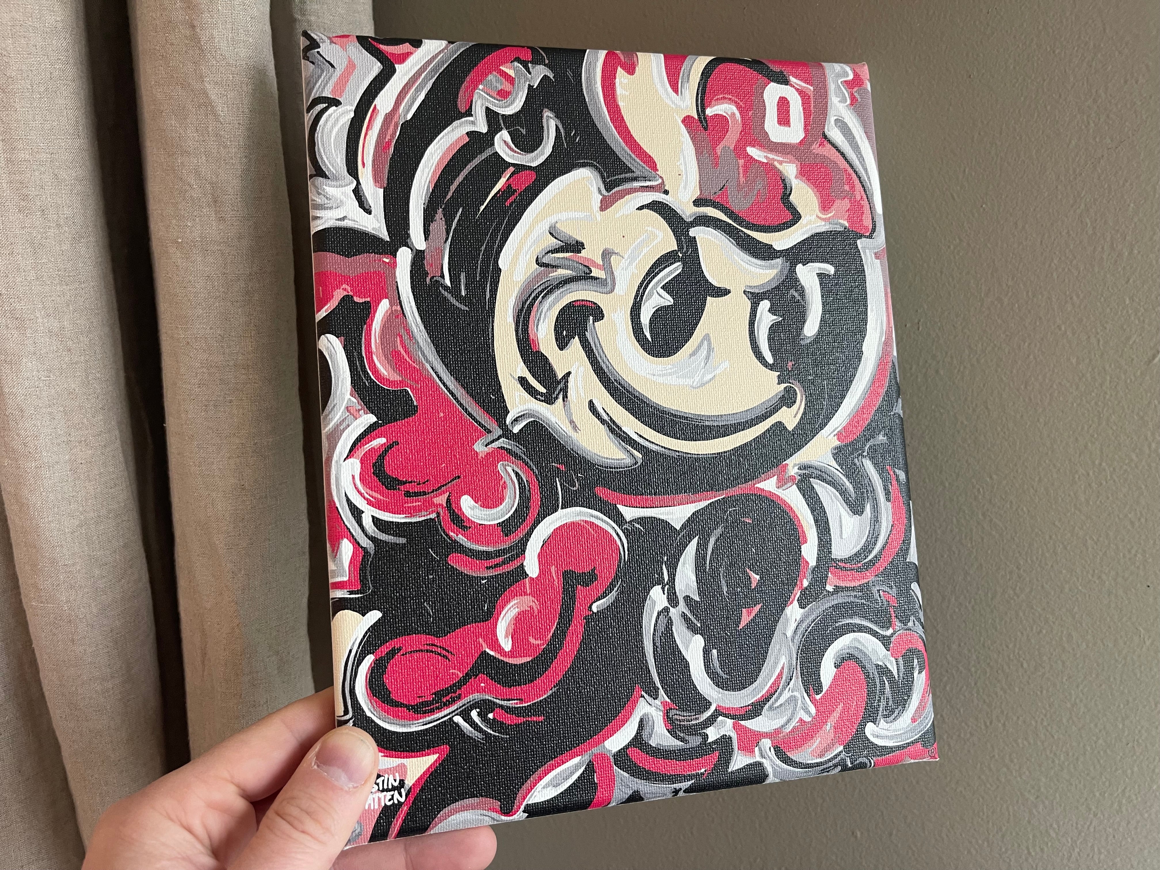 The Ohio State University 8" x 10" Vintage Brutus Wrapped Canvas Print by Justin Patten