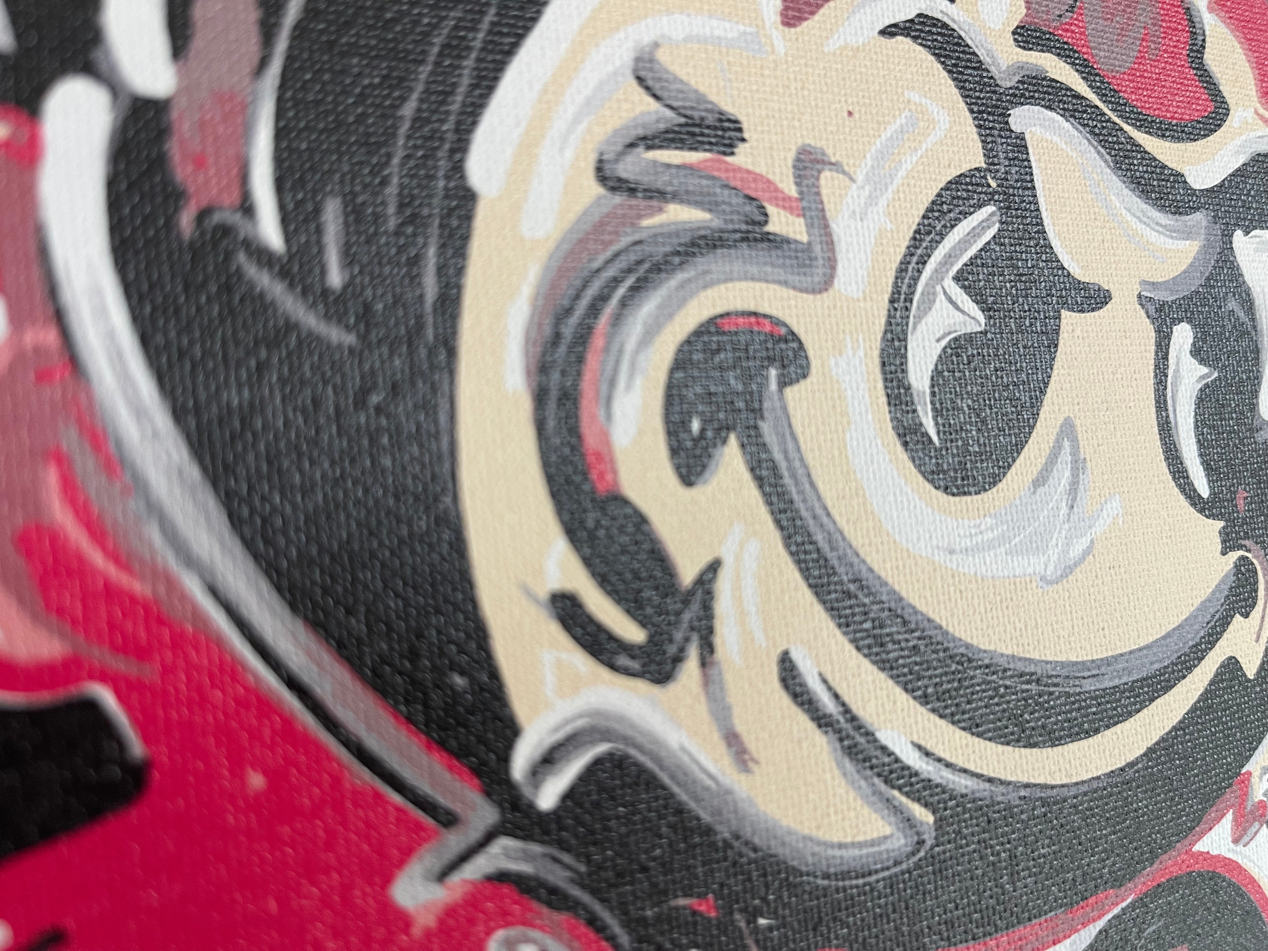 The Ohio State University 8" x 10" Vintage Brutus Wrapped Canvas Print by Justin Patten
