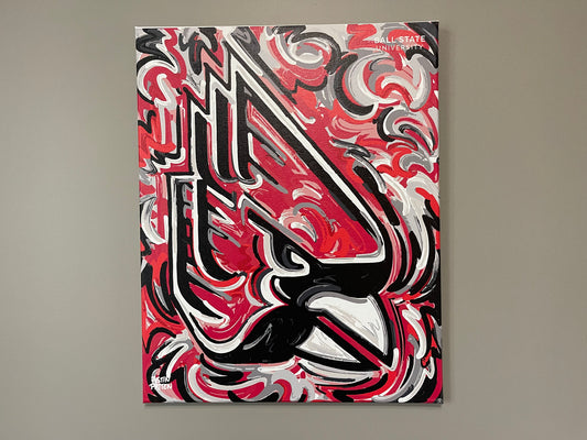 Ball State University 16" x 20" Wrapped Canvas Print by Justin Patten