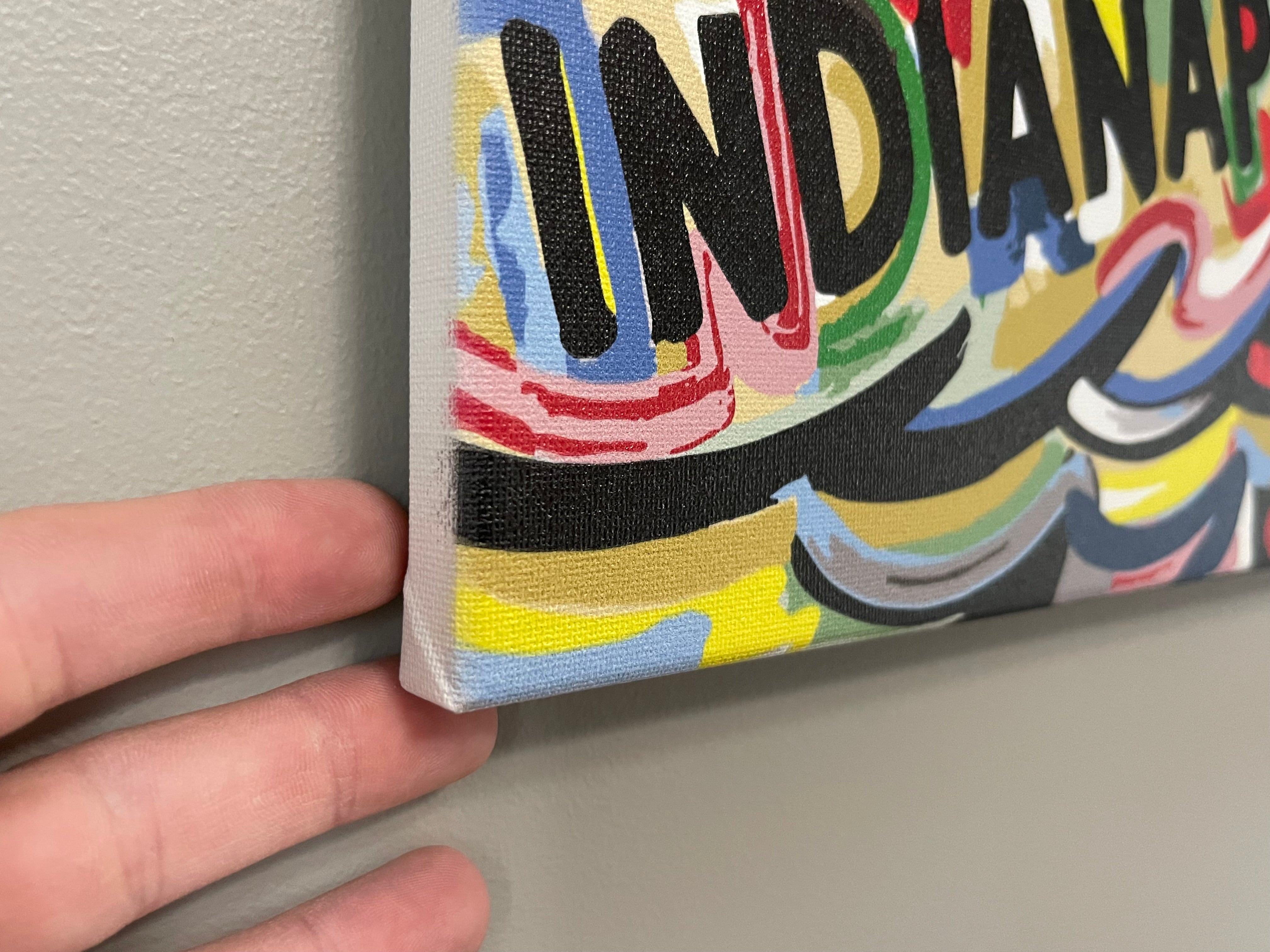 Indianapolis Motor Speedway 20"x16" Wing and Wheel Wrapped Canvas Print by Justin Patten