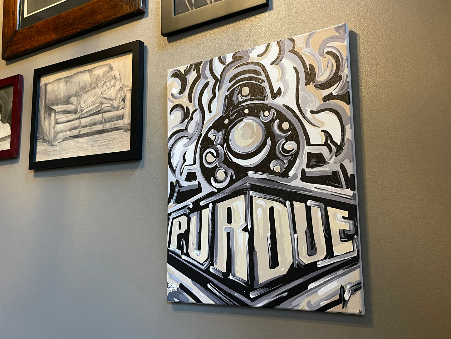 Purdue University 16" x 20" Boilermaker Special Wrapped Canvas Print by Justin Patten