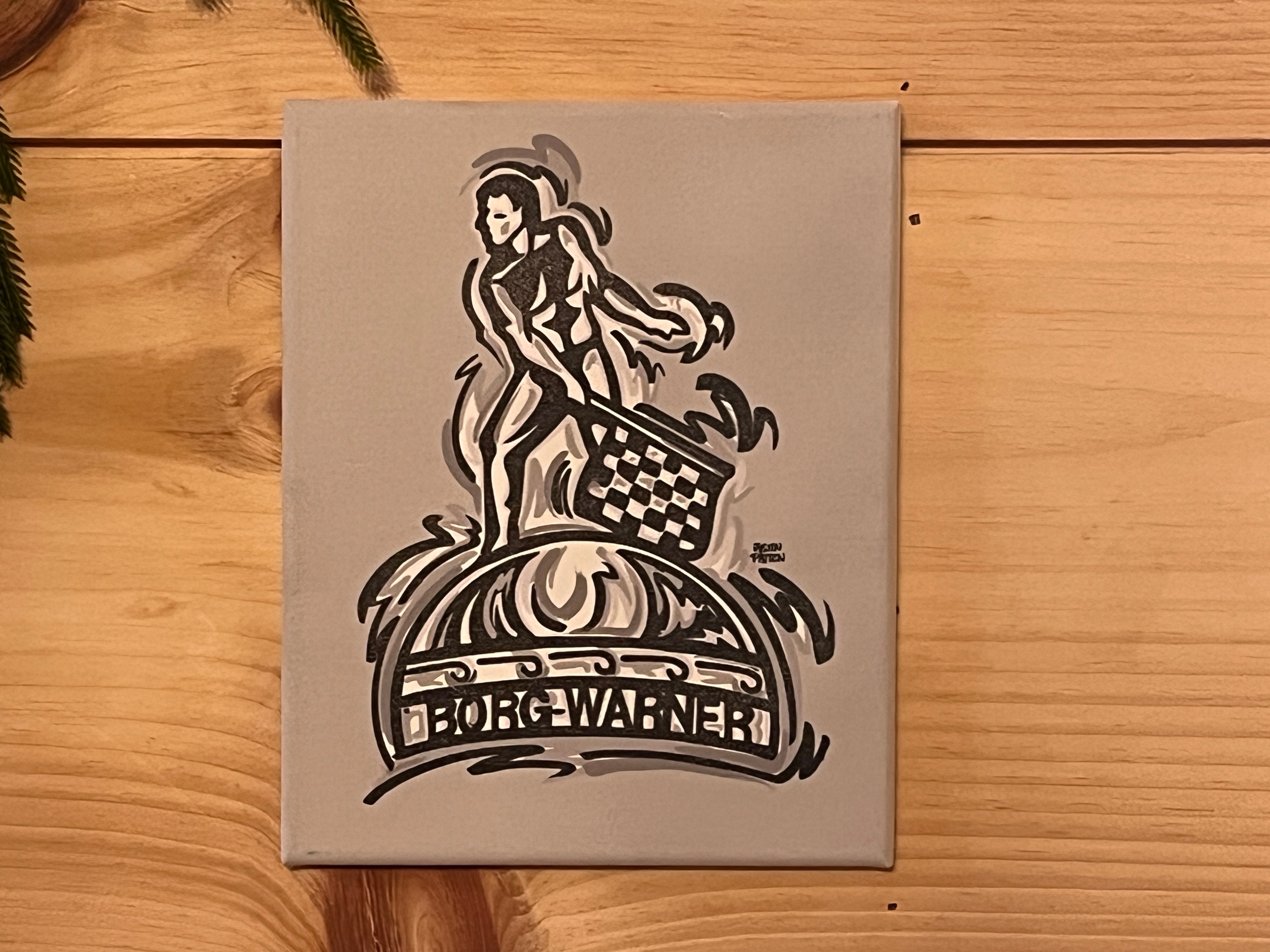 Borg Warner Trophy 8"x10" Wrapped Canvas Print by Justin Patten
