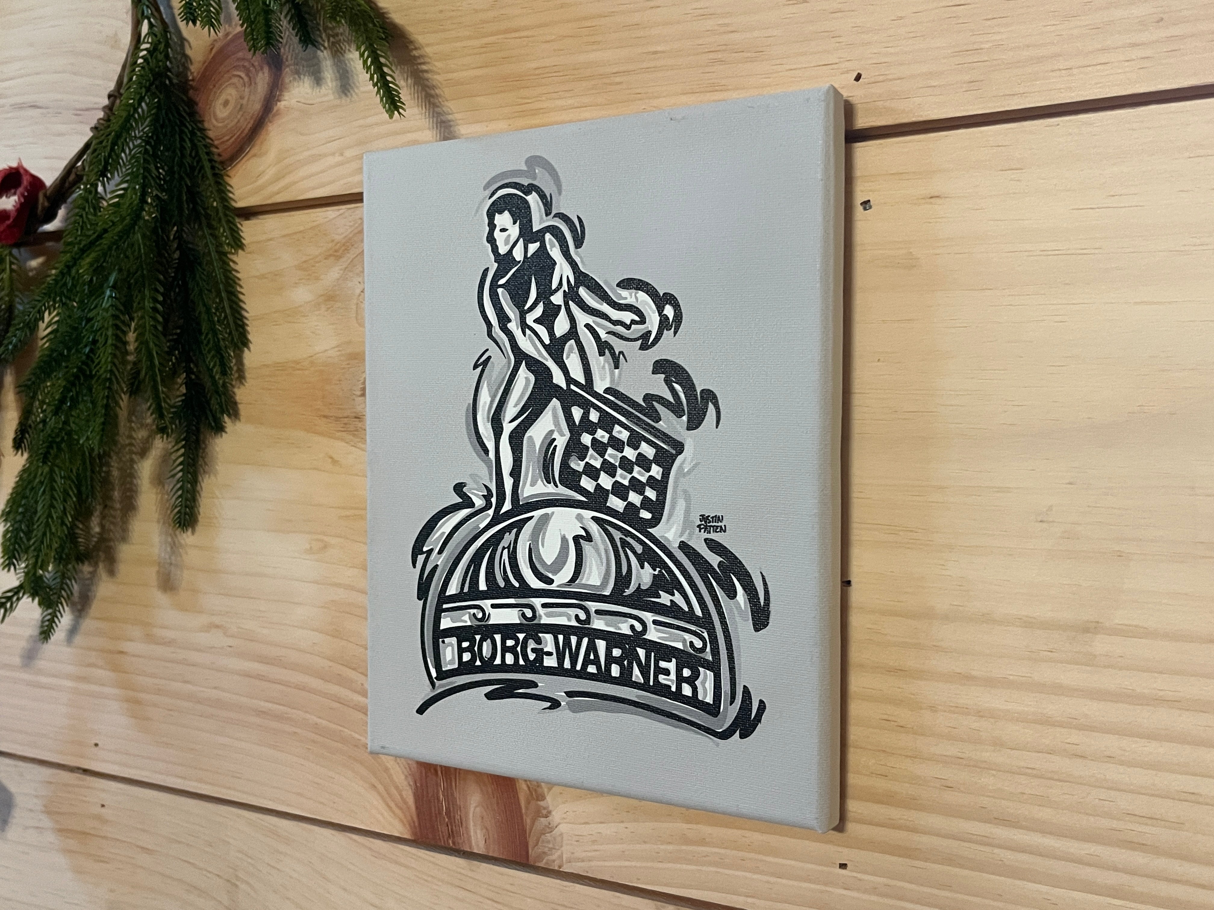 Borg Warner Trophy 8"x10" Wrapped Canvas Print by Justin Patten