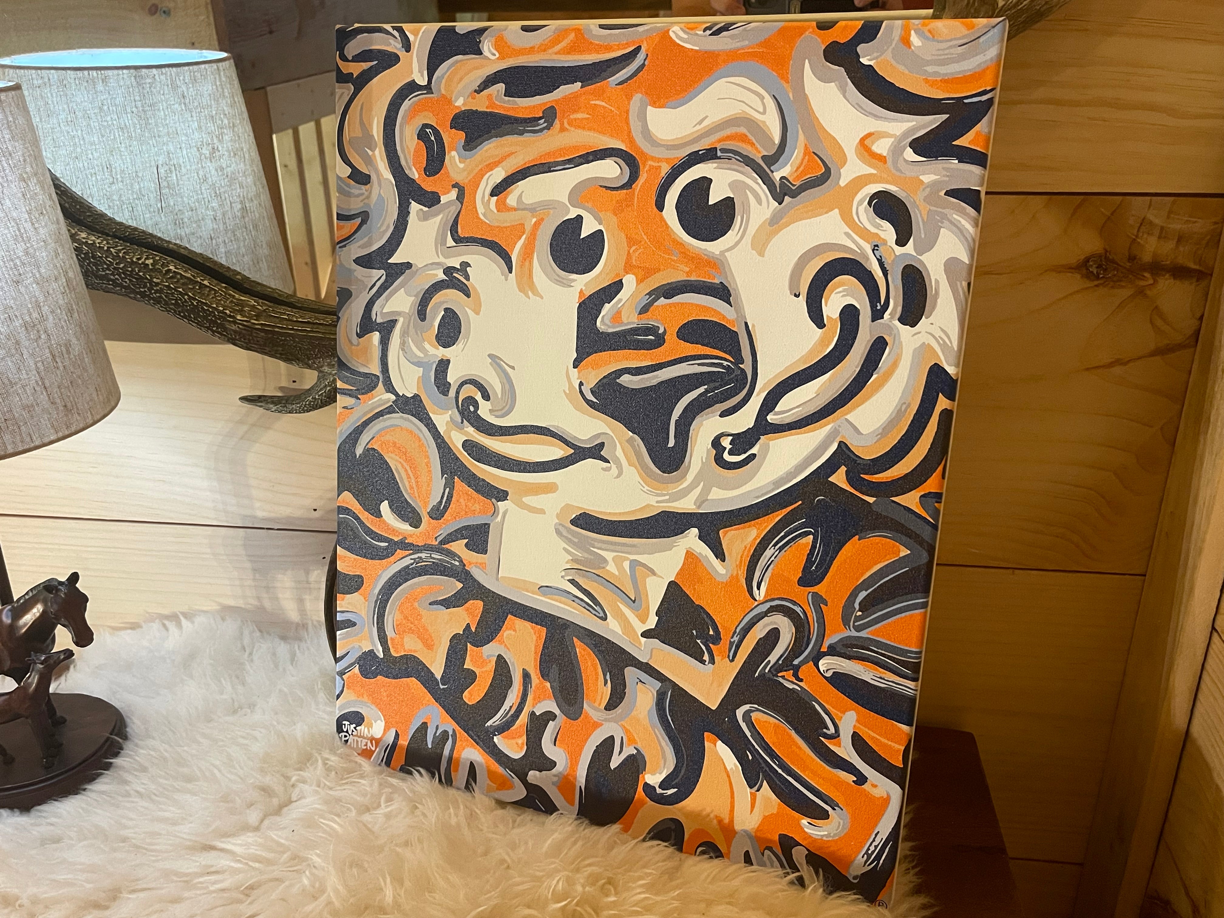 Auburn University 16"x 20" Aubie Wrapped Canvas Print by Justin Patten