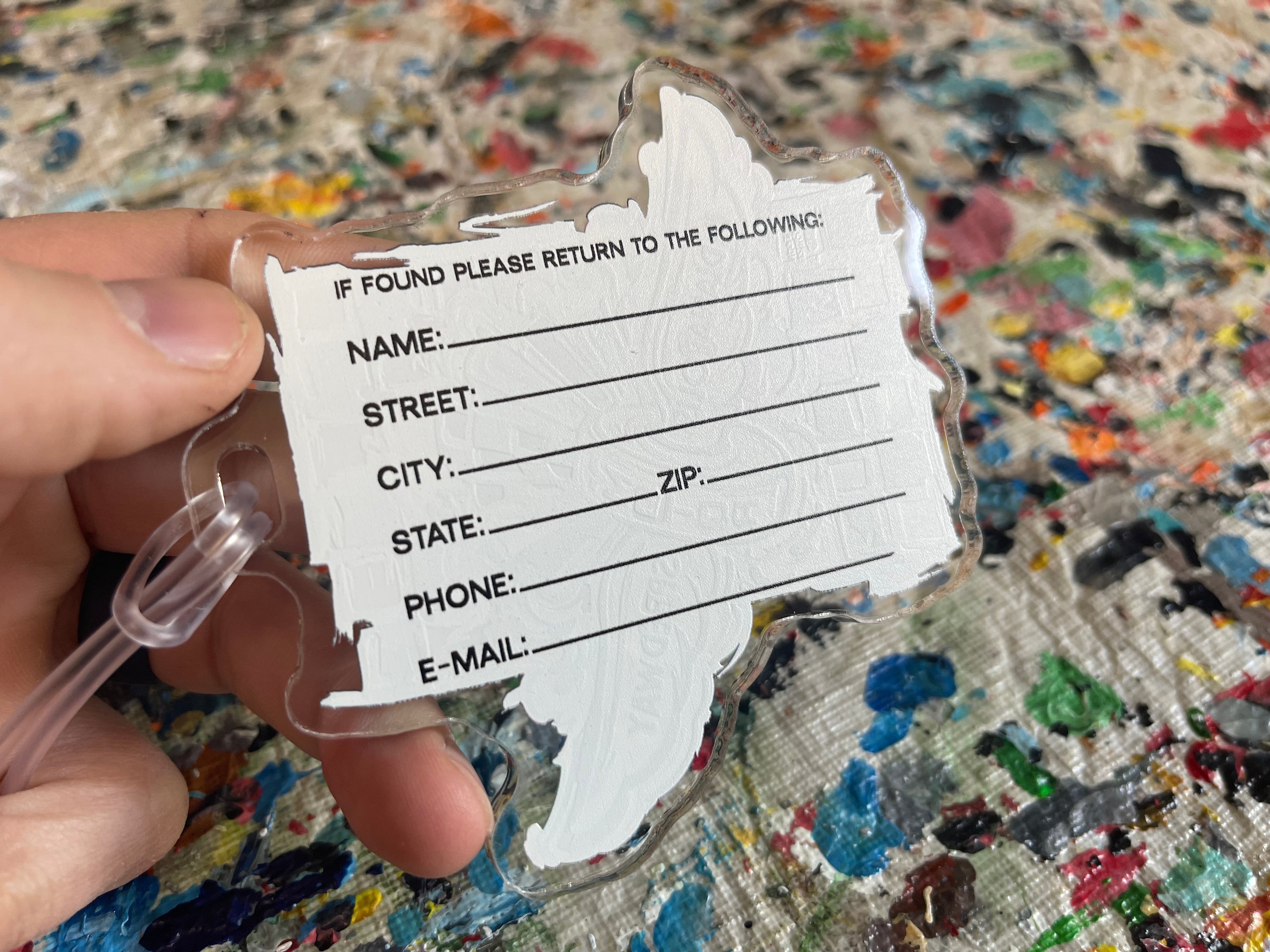 Indianapolis Motor Speedway Wing and Wheel Bag Tag  by Justin Patten