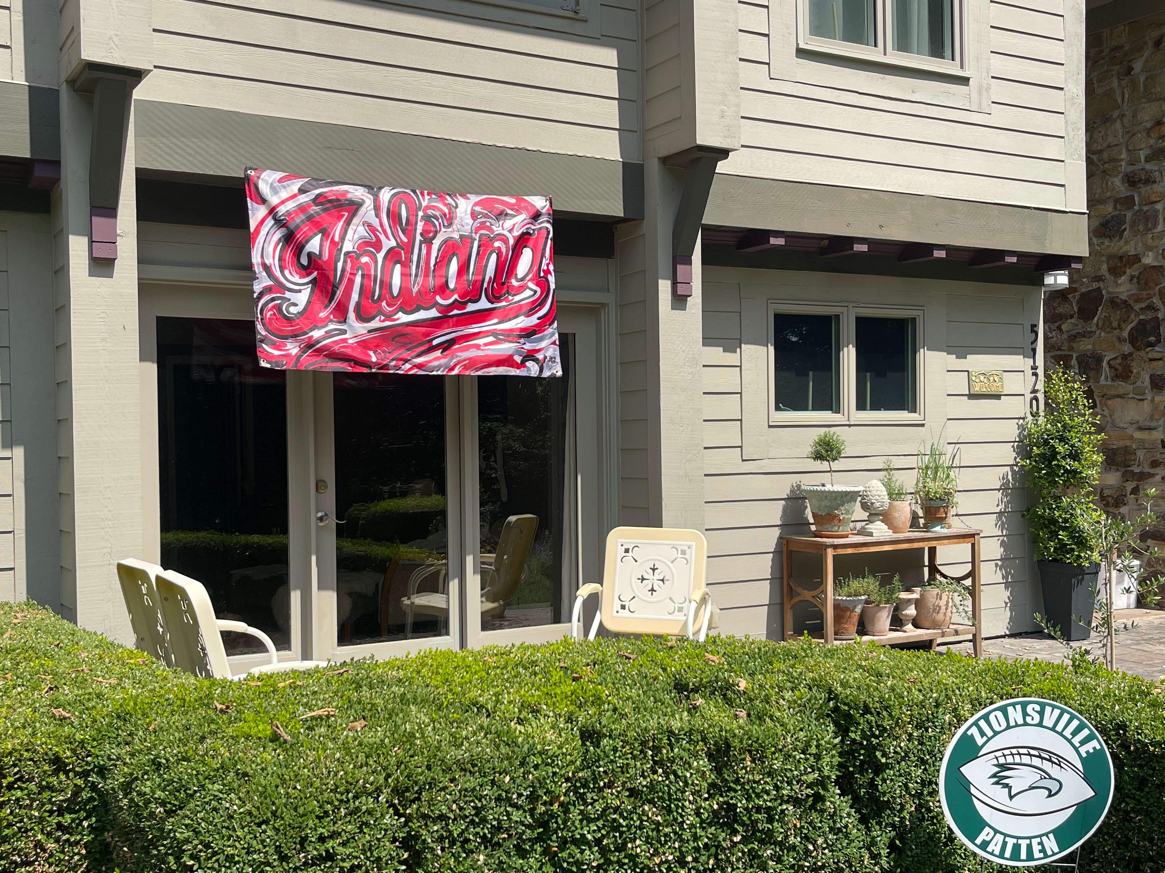 Indiana University IU Banner Flag 5' x 3' by Justin Patten (4 grommets)