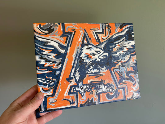 Auburn University 10"x 8" War Eagle Wrapped Canvas Print by Justin Patten