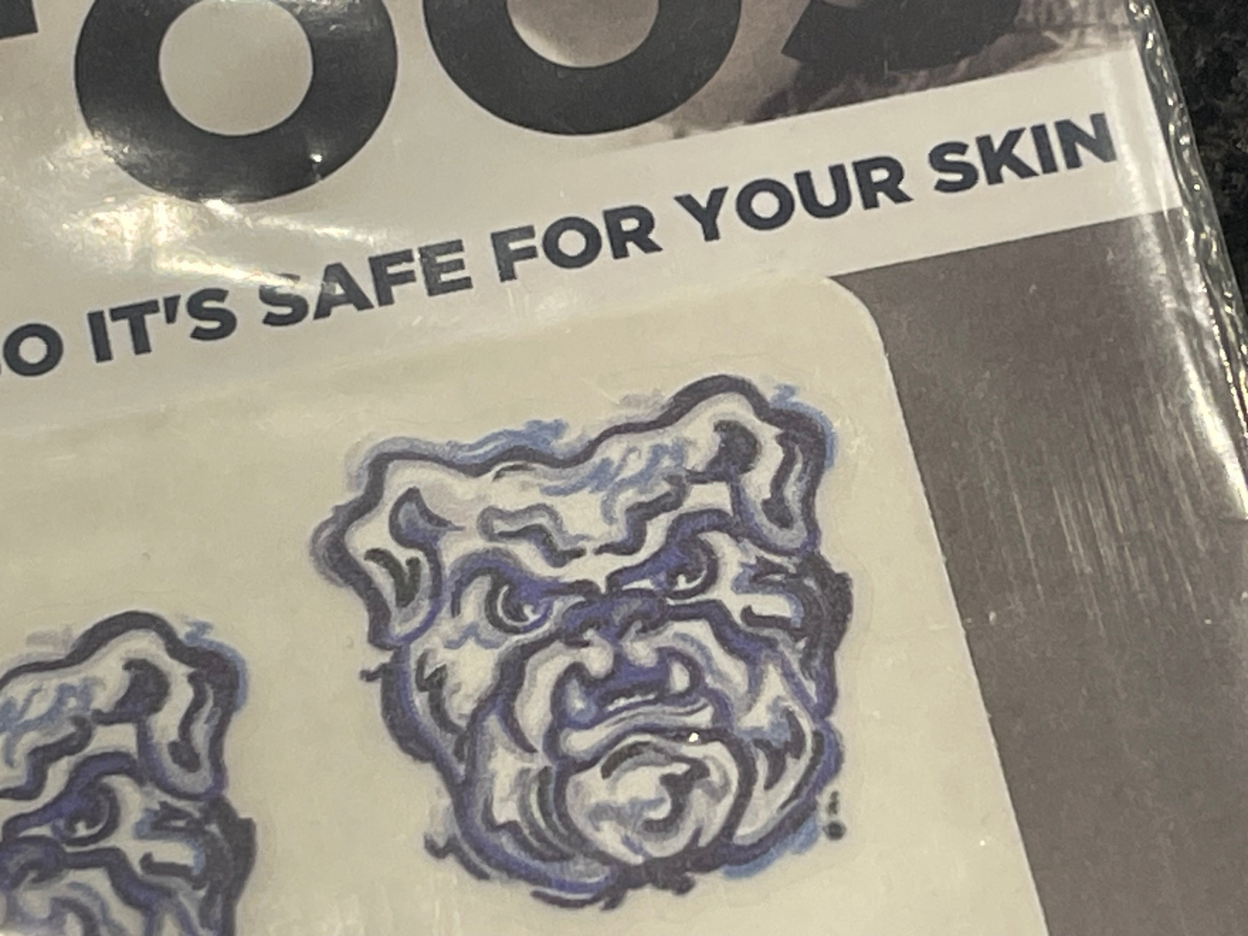 Butler University Body Cal Sticker by Justin Patten (Face Tattoo)
