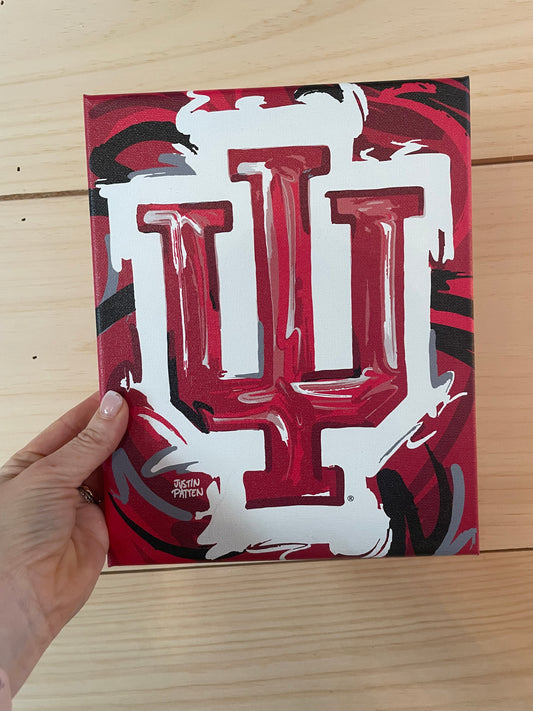 Indiana University 8" x 10" IU Trident Wrapped Canvas Print by Justin Patten