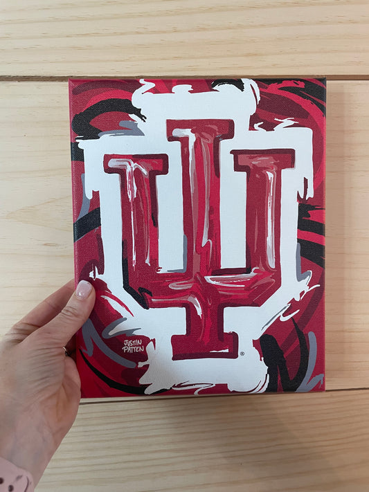 Indiana University 8" x 10" IU Trident Wrapped Canvas Print by Justin Patten