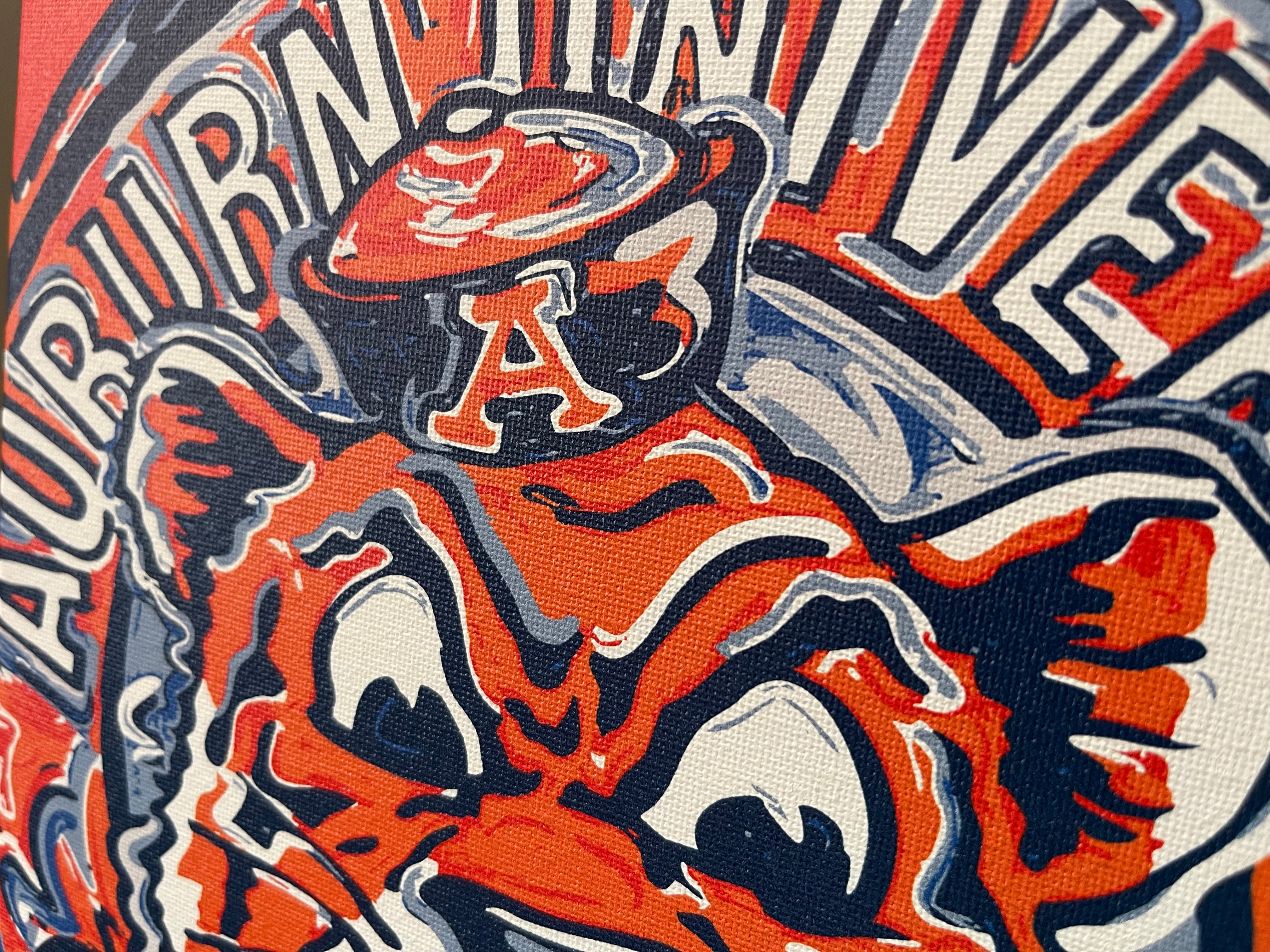 Auburn University 8"x 10" Beanie Aubie 1856 Canvas Print by Justin Patten