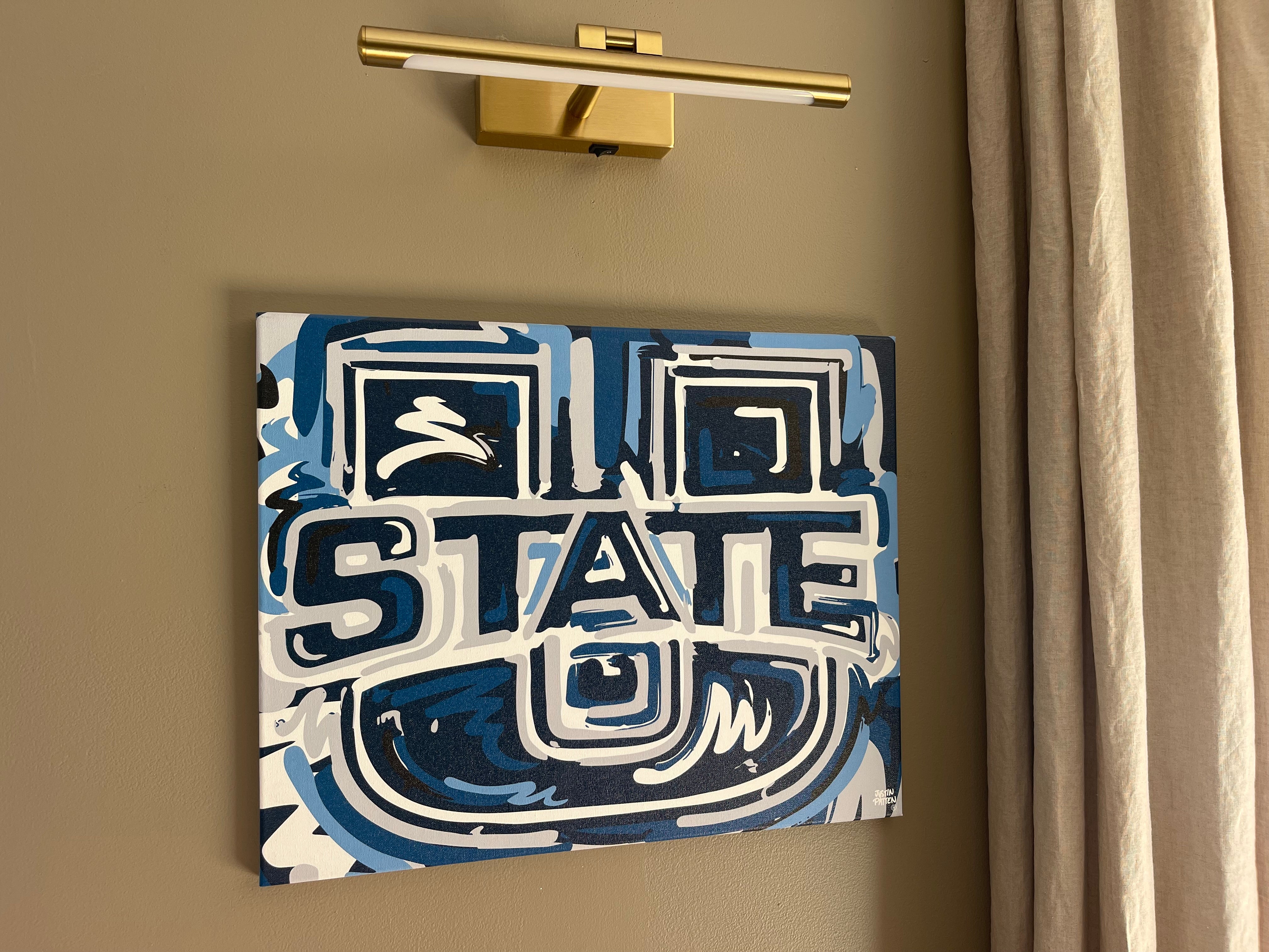 Utah State University 20" x 16" U Wrapped Canvas Print by Justin Patten (Aggies, Big Blue, Logan, Show Me, Old Main)