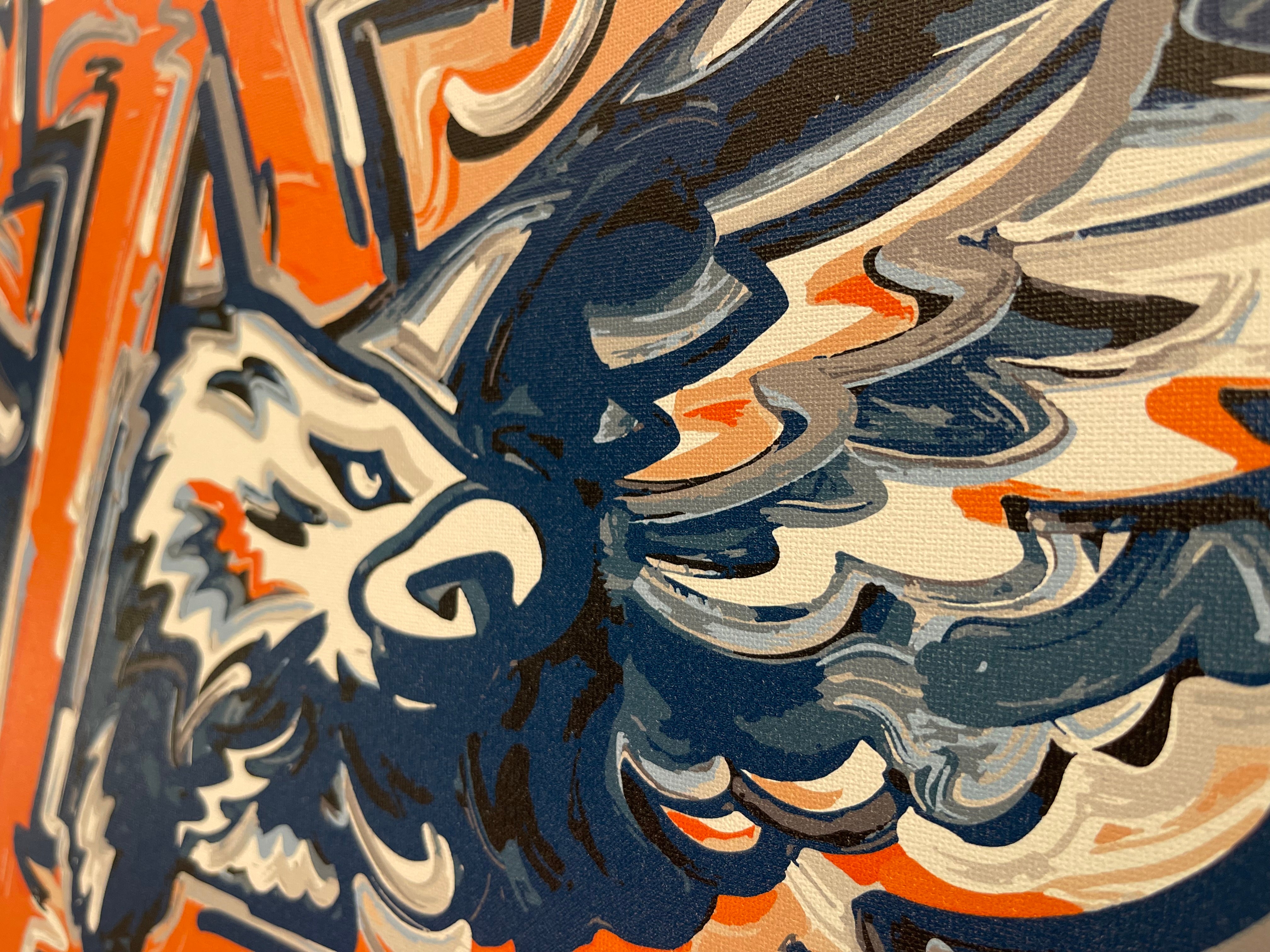 Auburn University 20"x 16" Vintage War Eagle Wrapped Canvas Print by Justin Patten