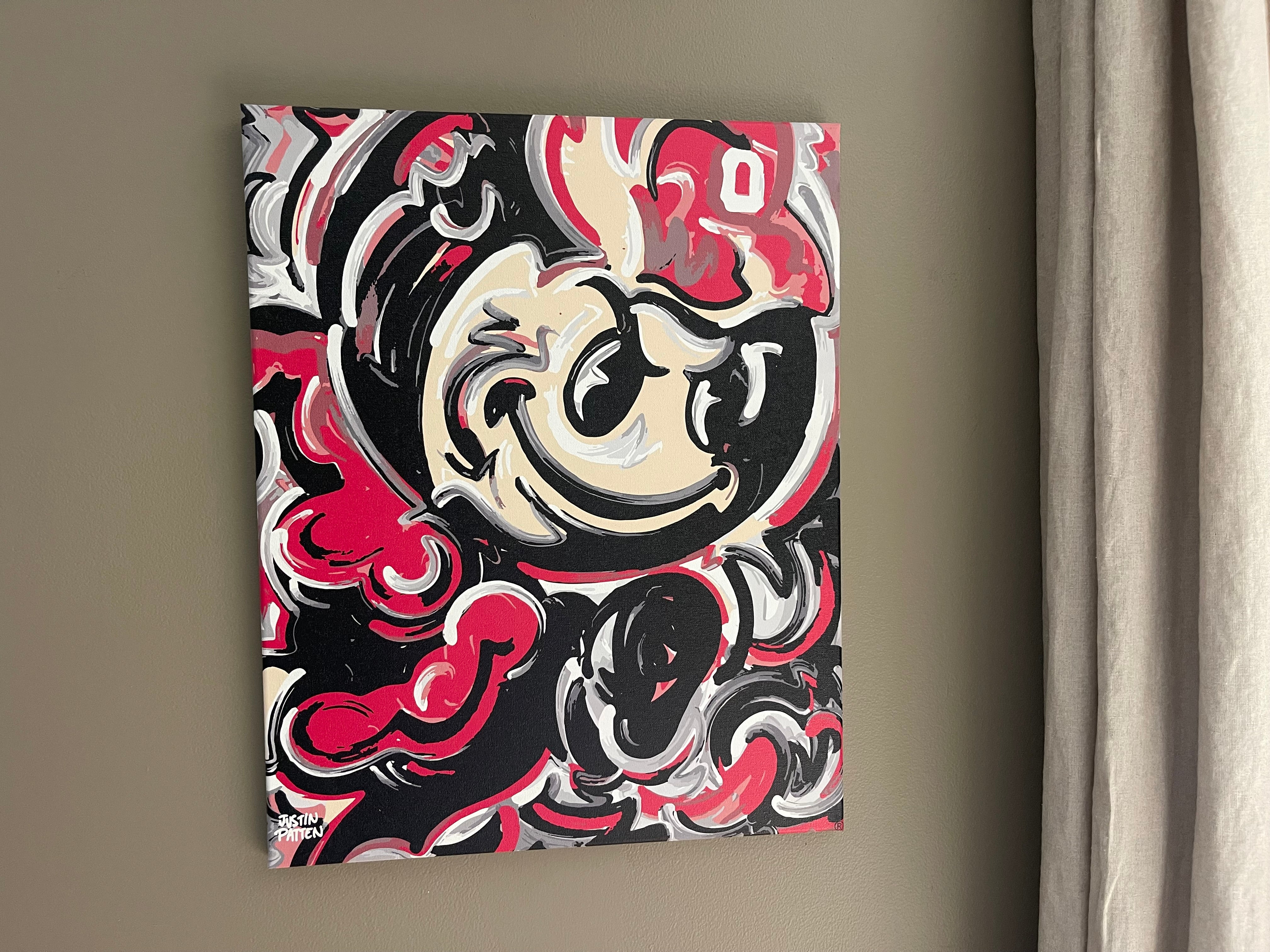 The Ohio State University 16"x 20" Vintage Brutus Wrapped Canvas Print by Justin Patten