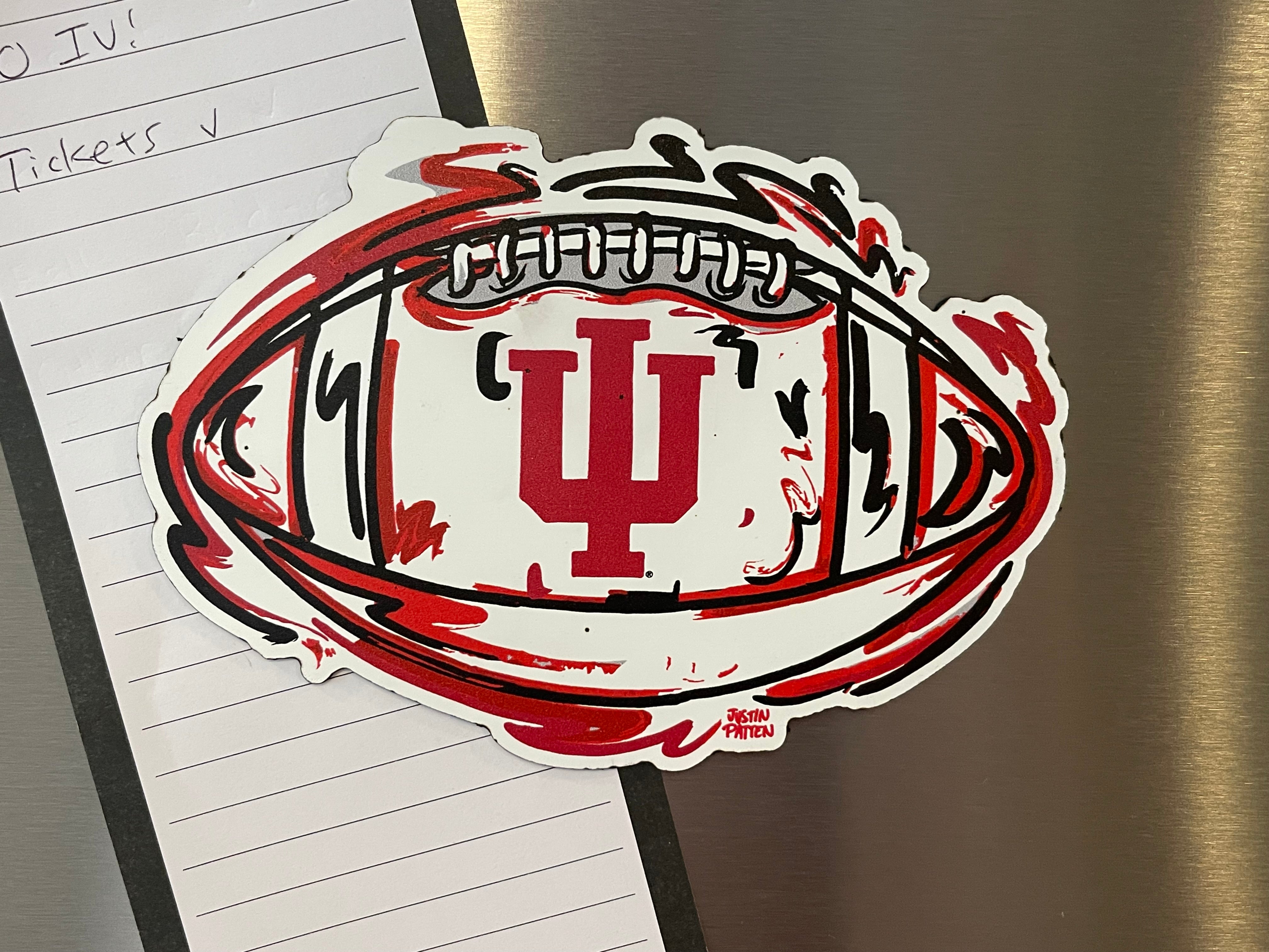 Indiana University Football Magnet by Justin Patten (4"x6", Storm Striker Art, IU Bloomington) (Copy)