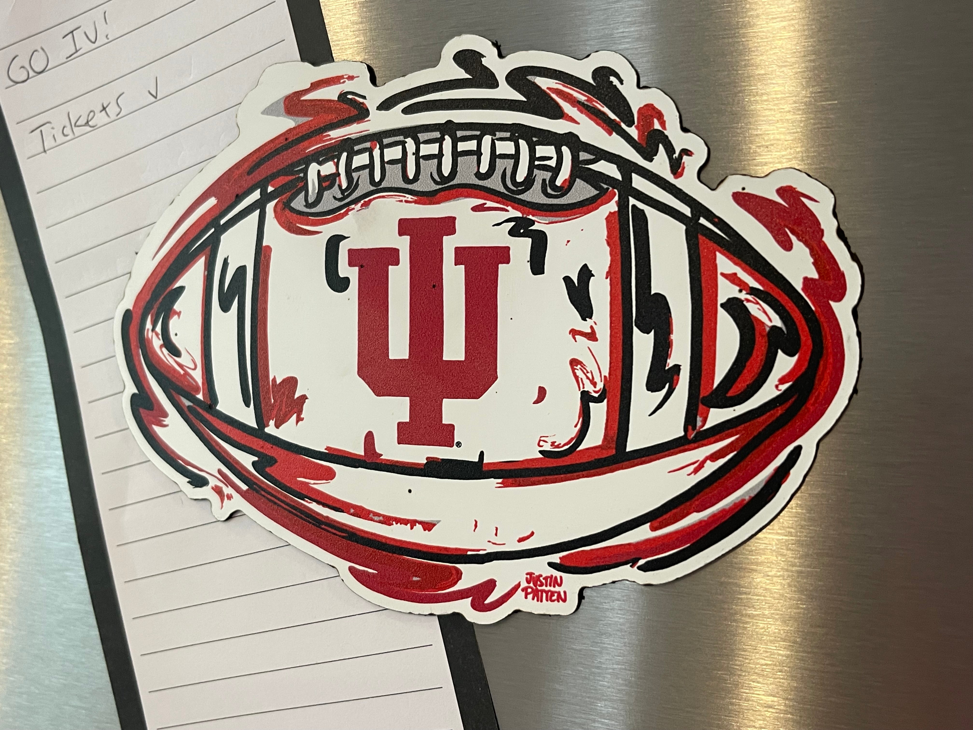 Indiana University Football Magnet by Justin Patten (4"x6", Storm Striker Art, IU Bloomington) (Copy)