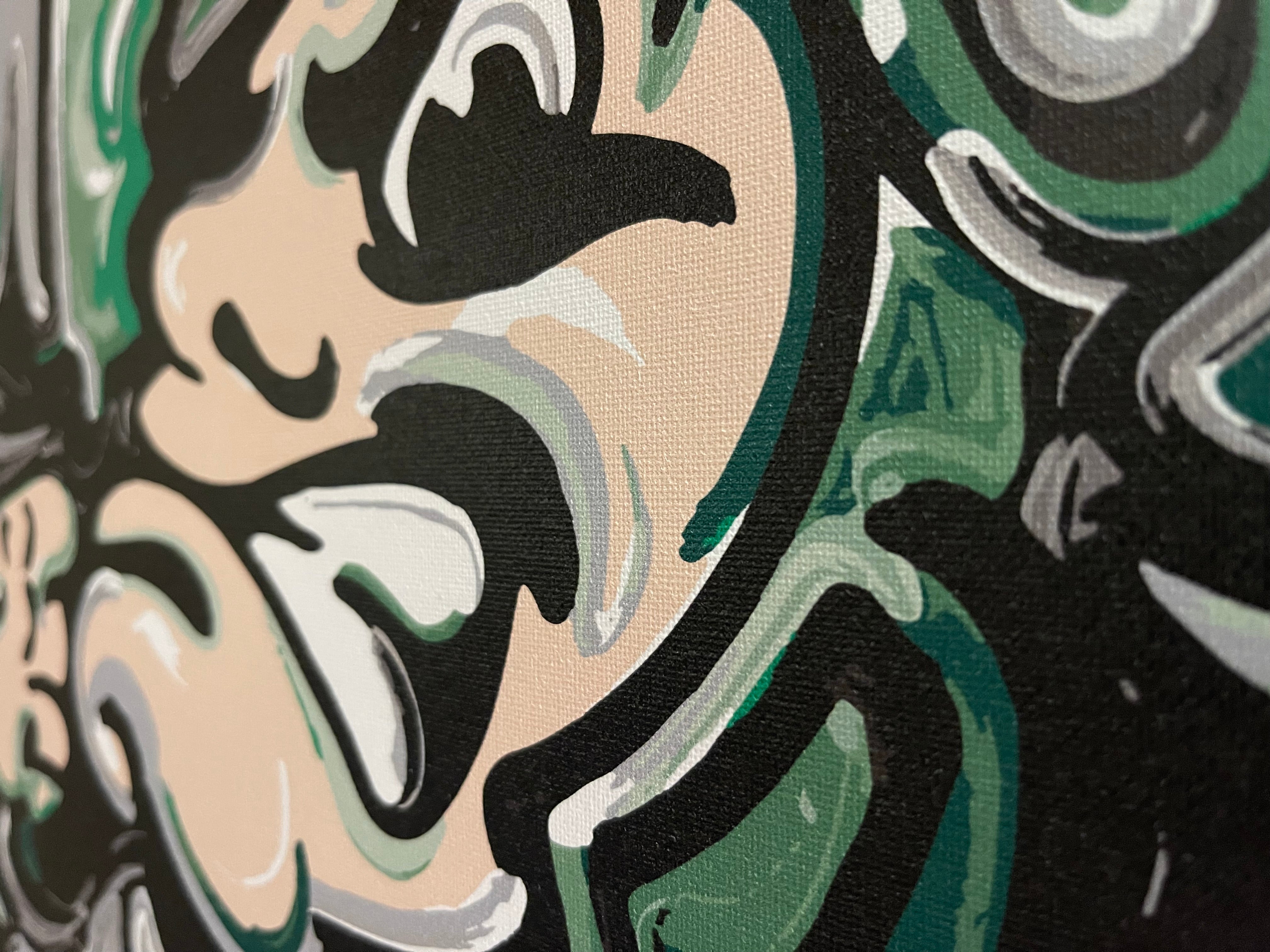 Michigan State University 16" x 20" Vintage Sparty Wrapped Canvas Print by Justin Patten