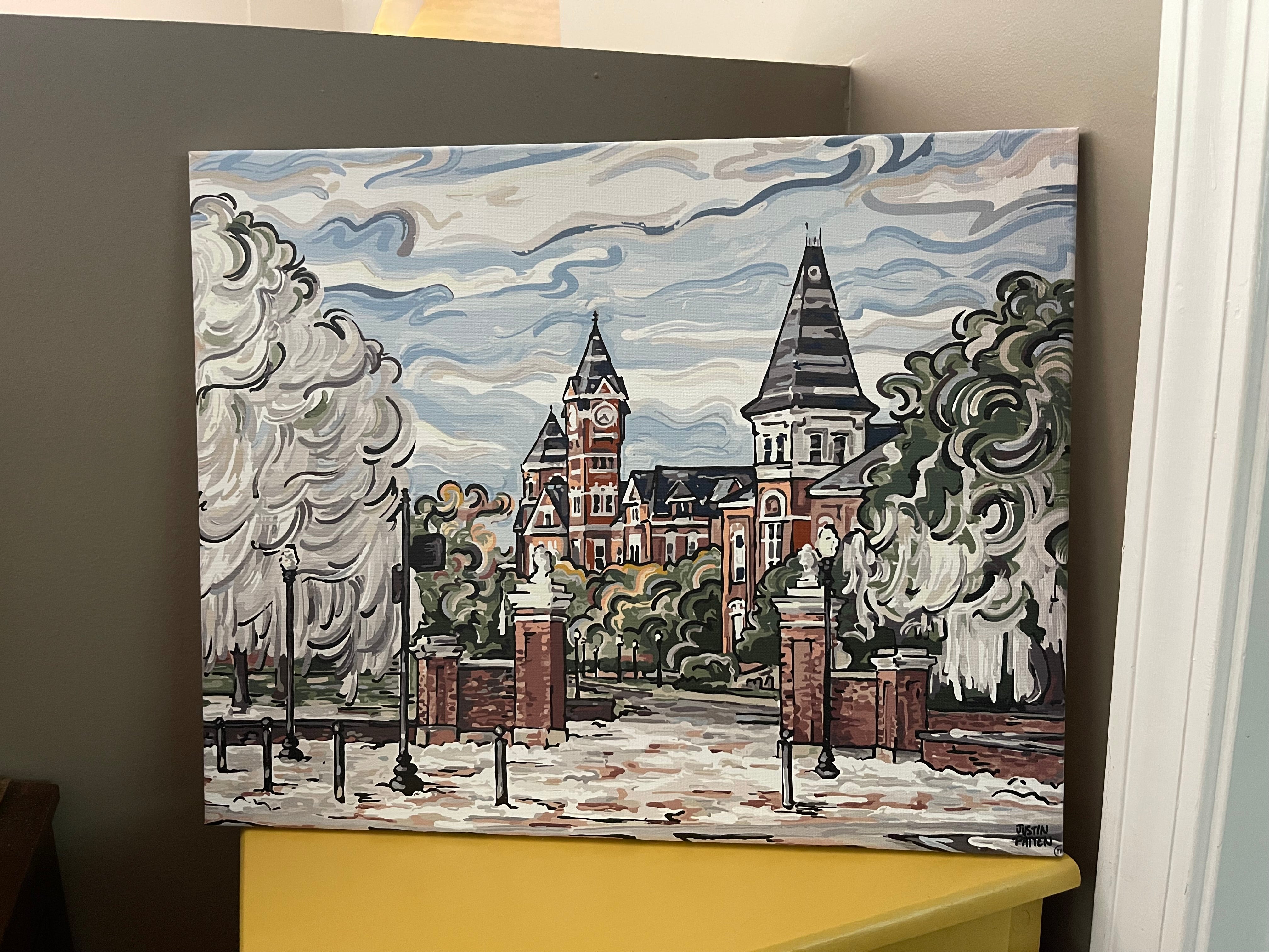 Auburn University 20"x 16" Toomer's Corner Wrapped Canvas Print by Justin Patten