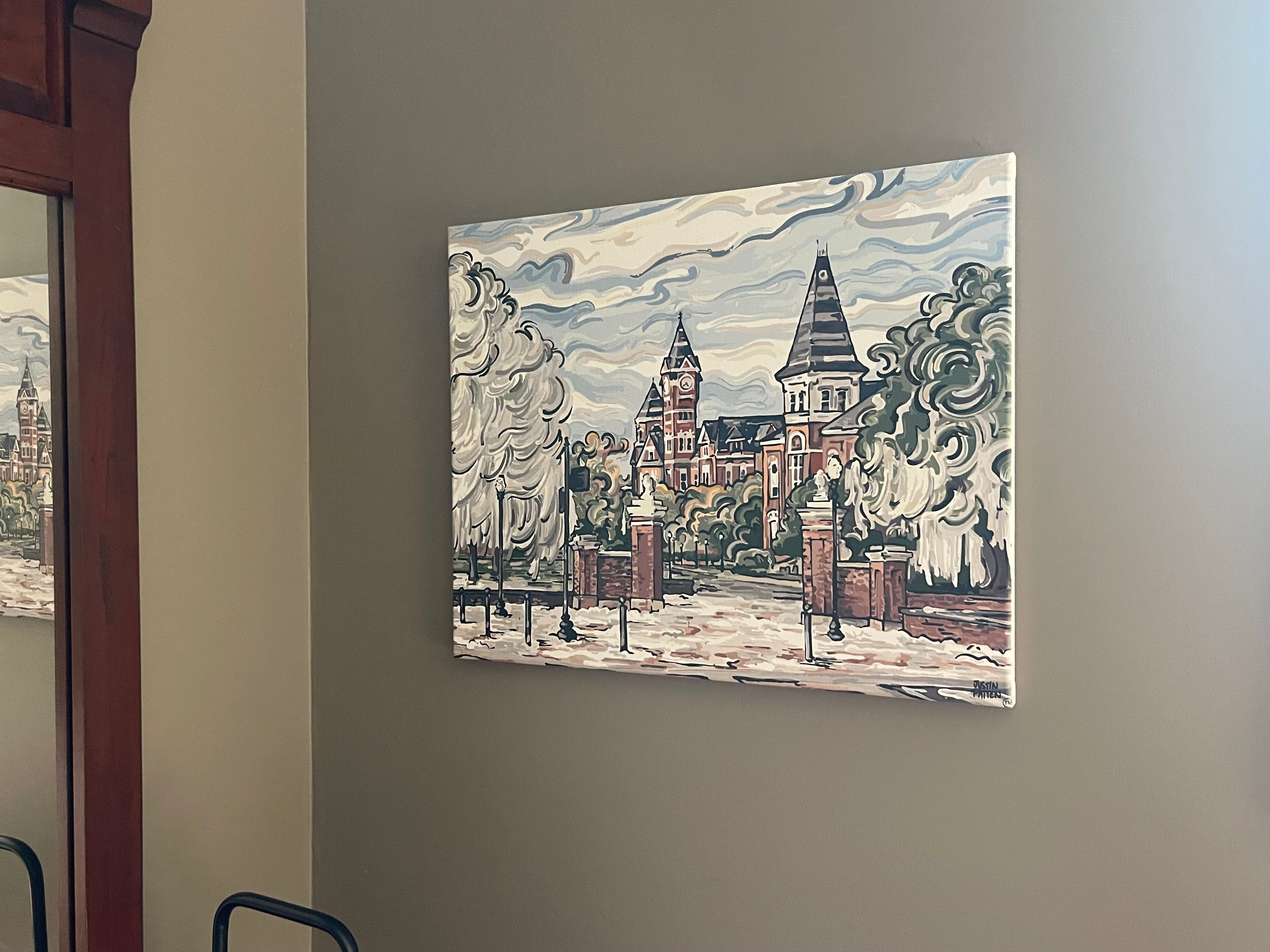 Auburn University 20"x 16" Toomer's Corner Wrapped Canvas Print by Justin Patten