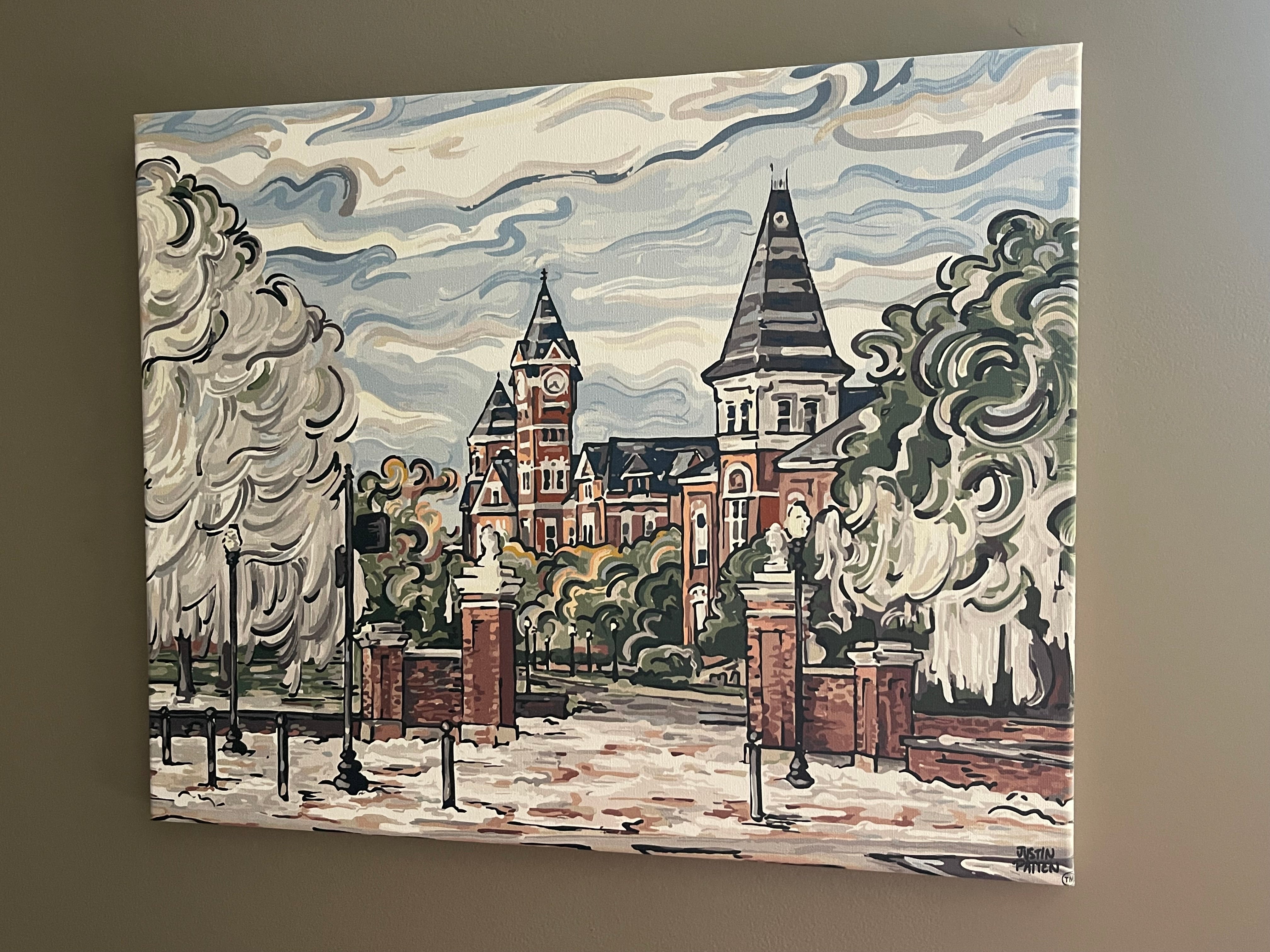 Auburn University 20"x 16" Toomer's Corner Wrapped Canvas Print by Justin Patten