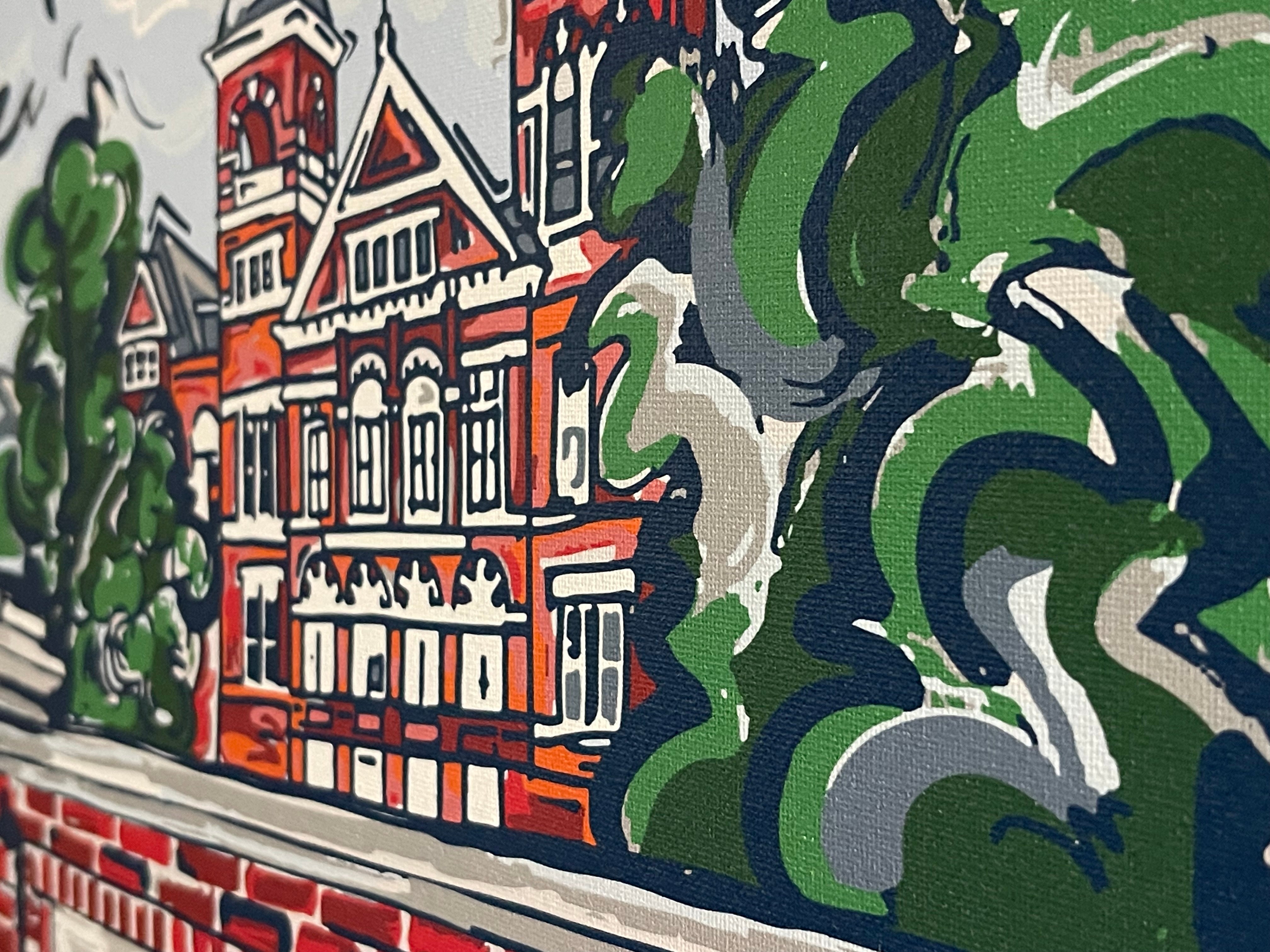 Auburn University 16"x 20" Samford Hall Wrapped Canvas Print by Justin Patten