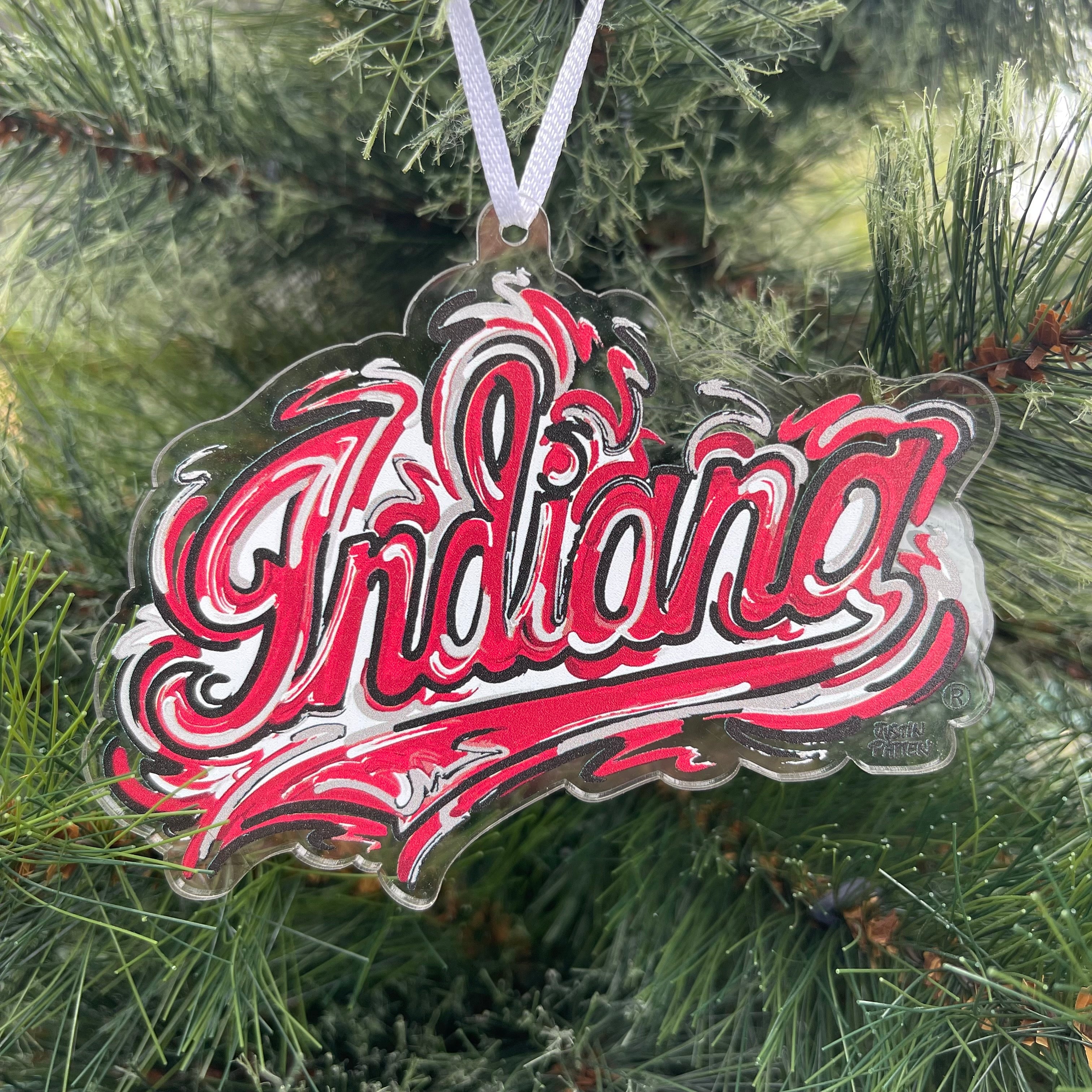 Indiana University Script Ornament by Justin Patten (2 Colors)