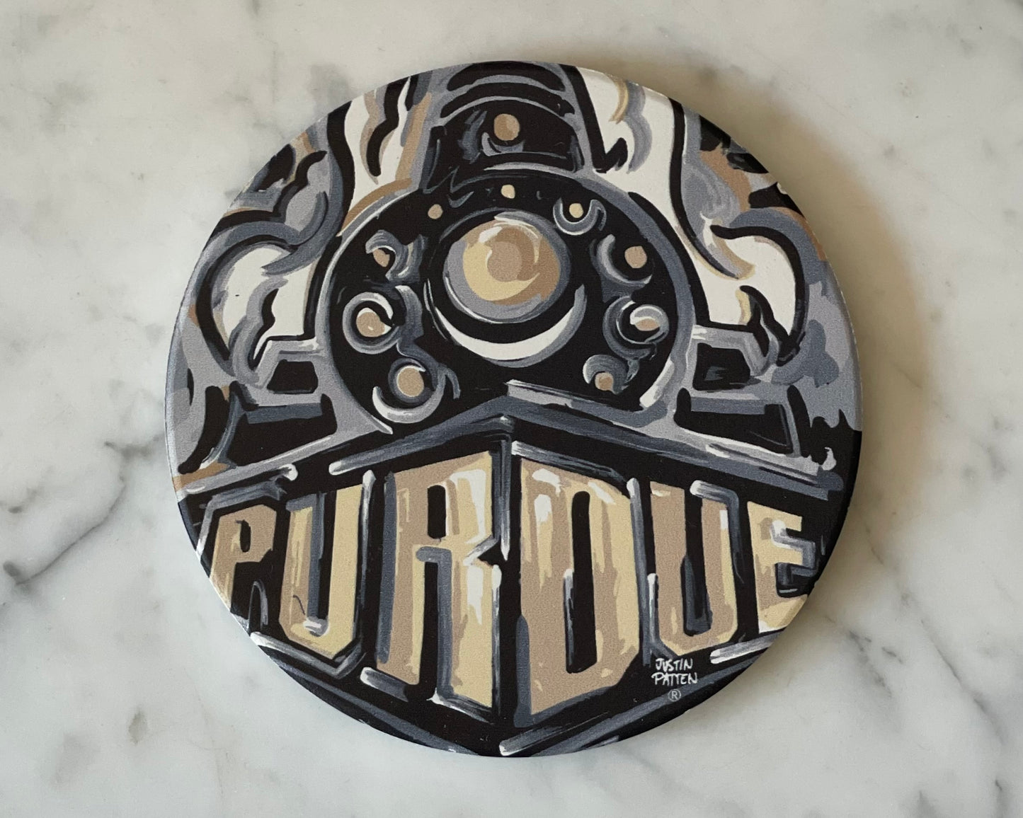 Purdue Boilermaker Special Stone Coaster by Justin Patten
